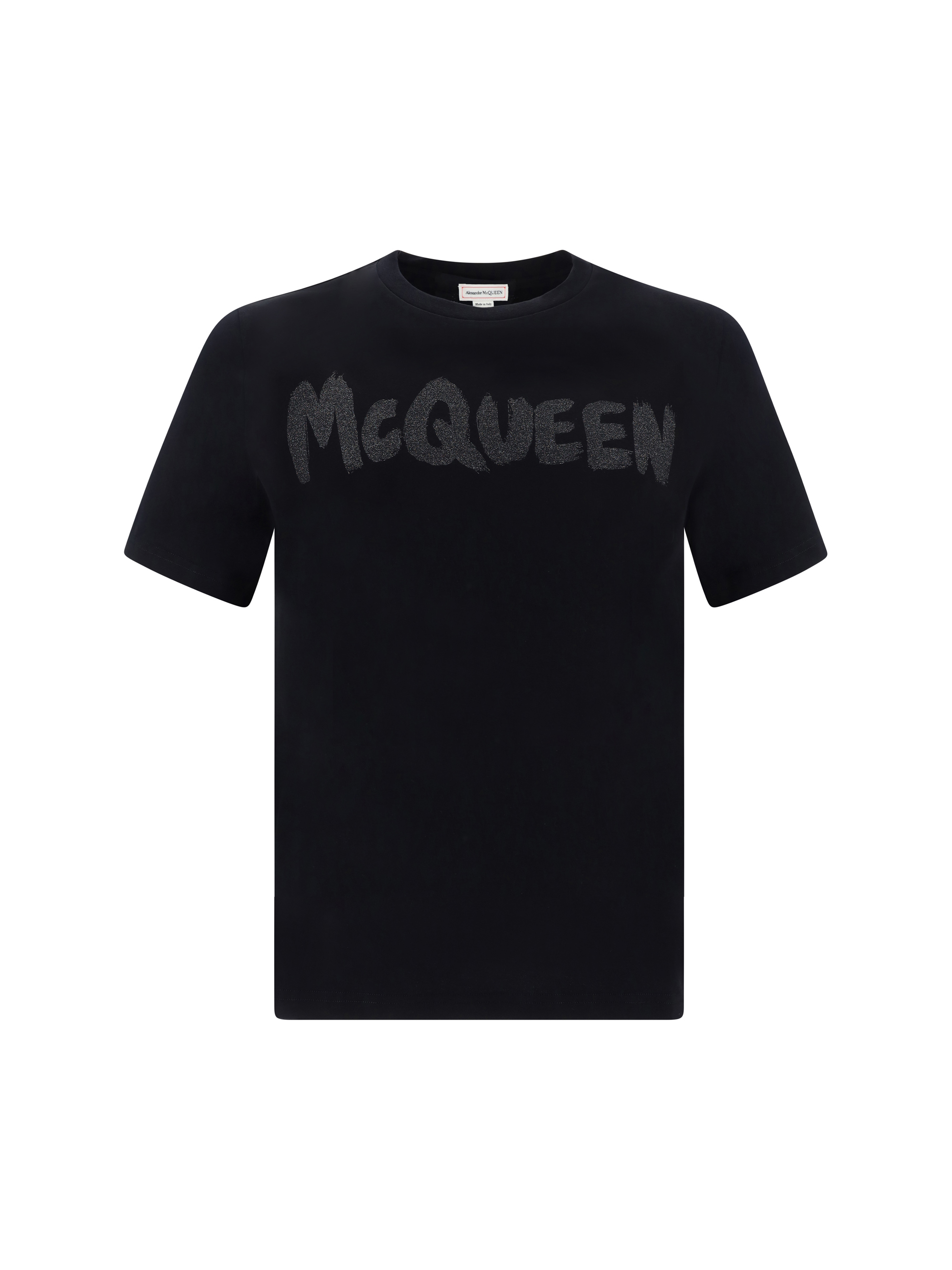 Shop Alexander Mcqueen T-shirt In Black/steel