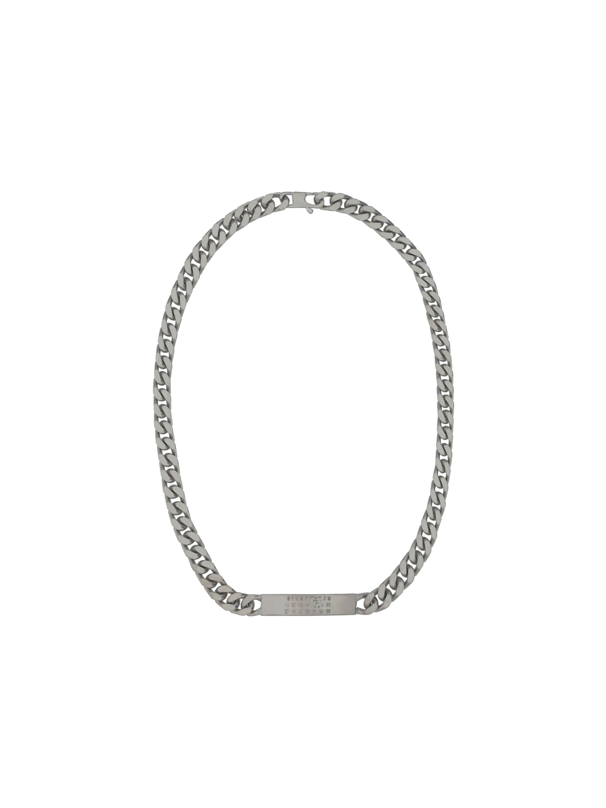 Mm6 Maison Margiela Necklace In Palladio Buratatto