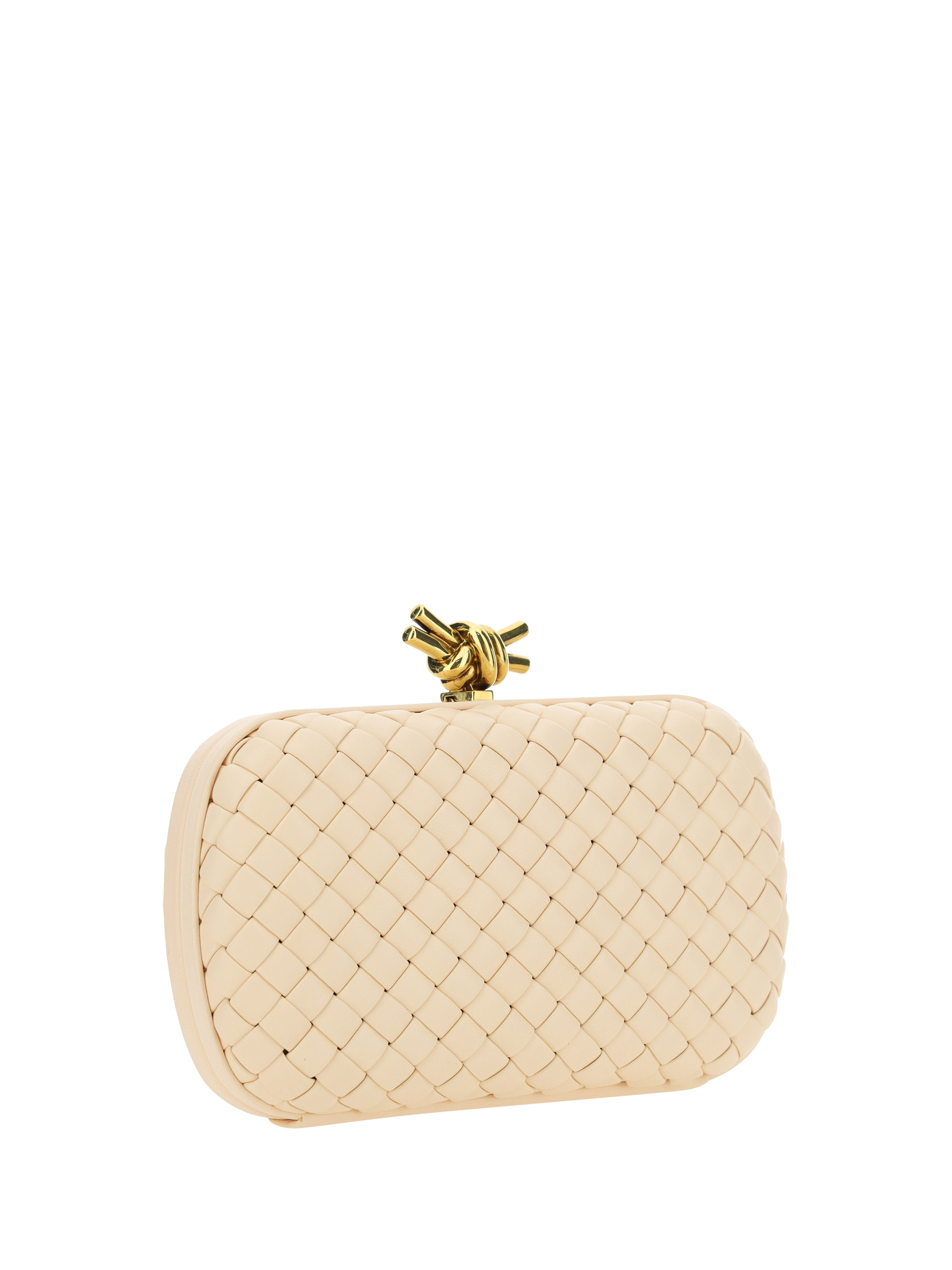 BOTTEGA VENETA Knot Padded Woven Lambskin Clutch Bag for Women