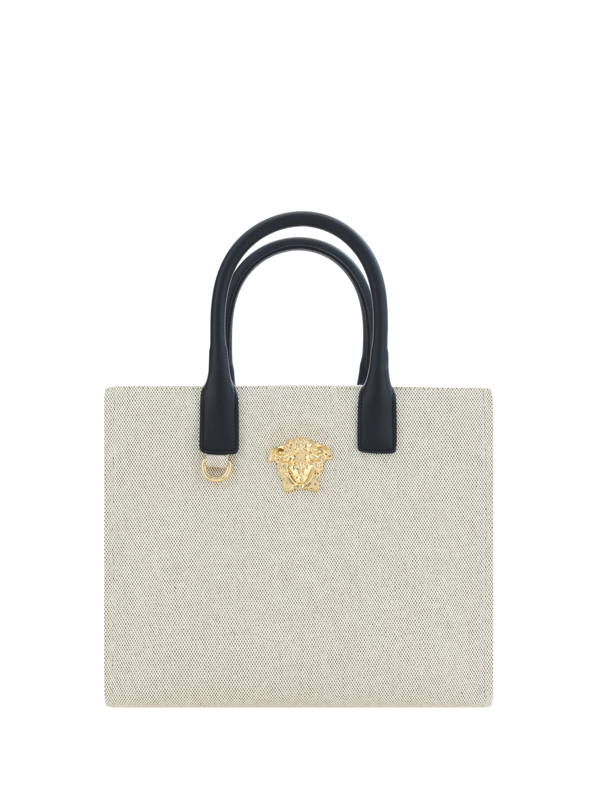 Versace Handbag In Corda+nero+oro