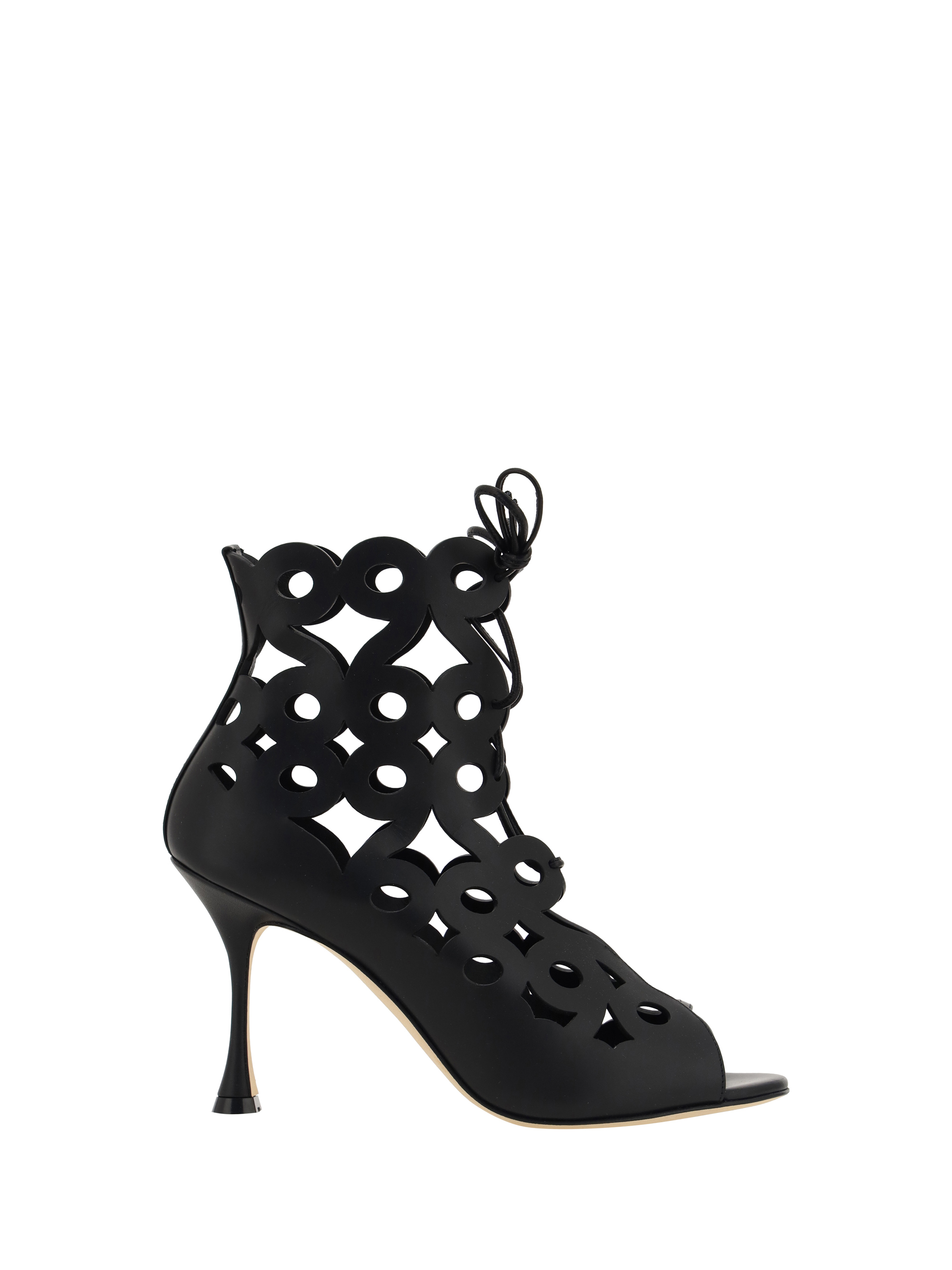 Manolo Blahnik Taralo Heeled Sandals In Blck