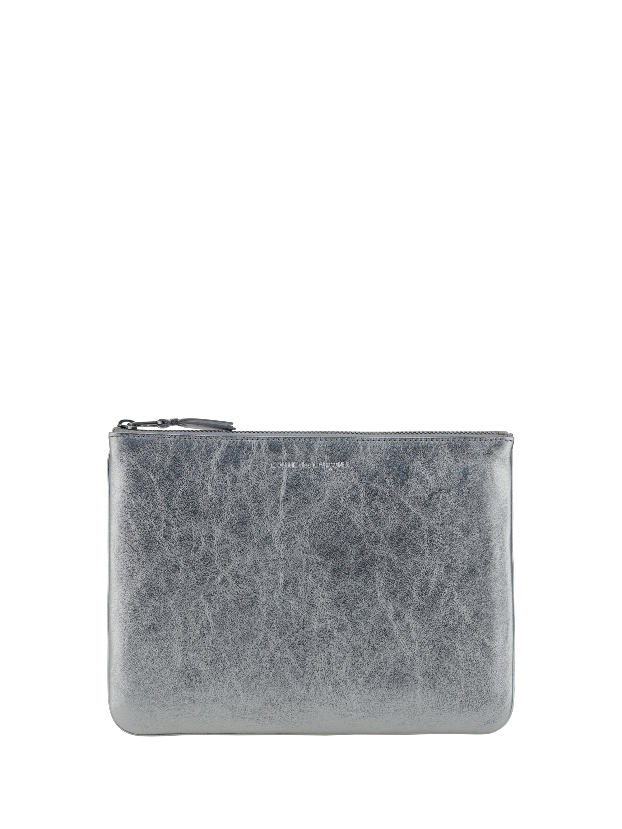 Shop Comme Des Garçons Clutch Bag In Silver