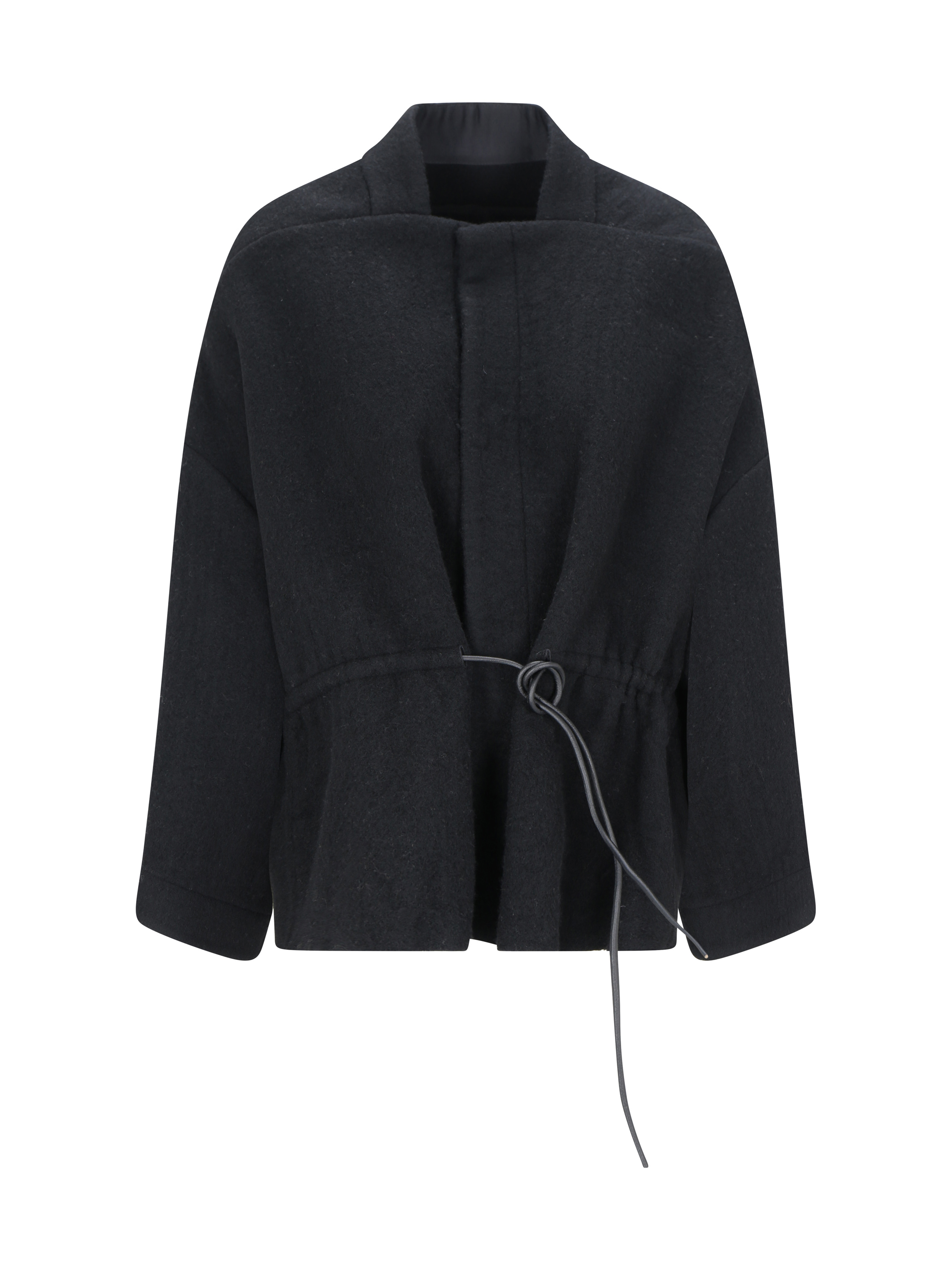 Rick Owens Sail Wide-sleeve Virgin Wool Jacket In Black