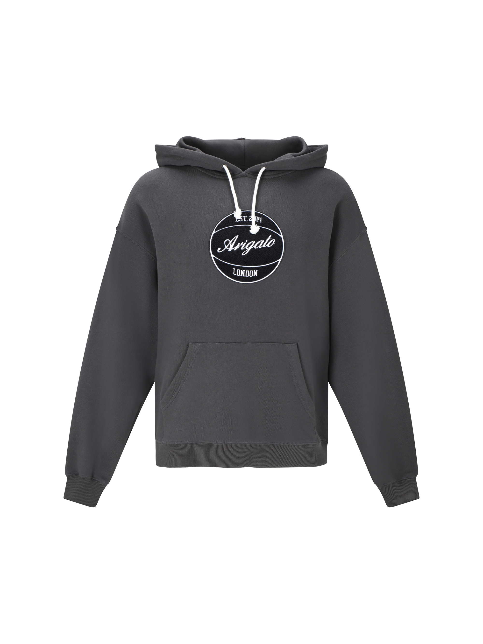 Axel Arigato Logo Patch Drawstring Hoodie In Faded Black
