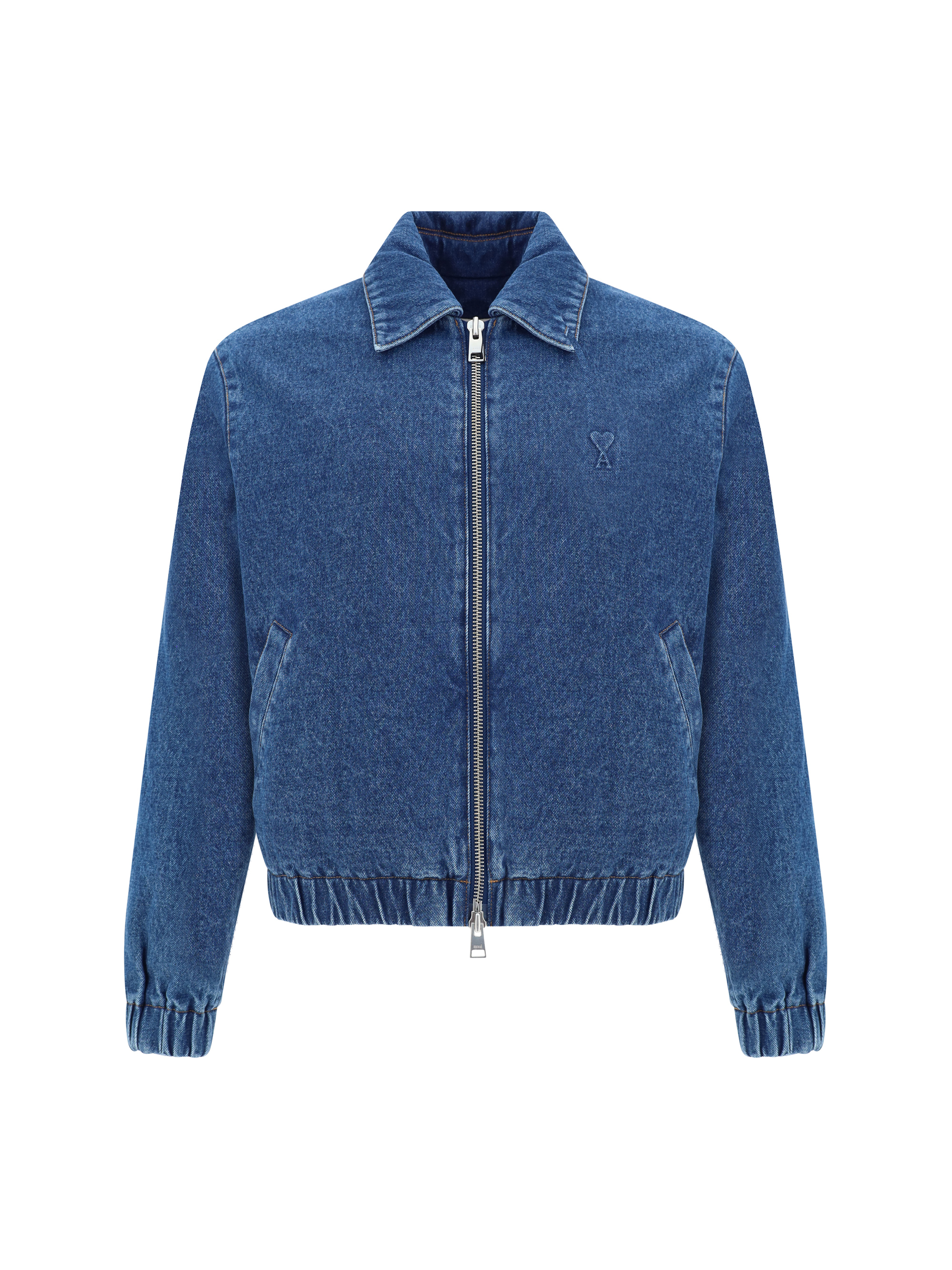 Shop Ami Alexandre Mattiussi Denim Jacket In Used Blue