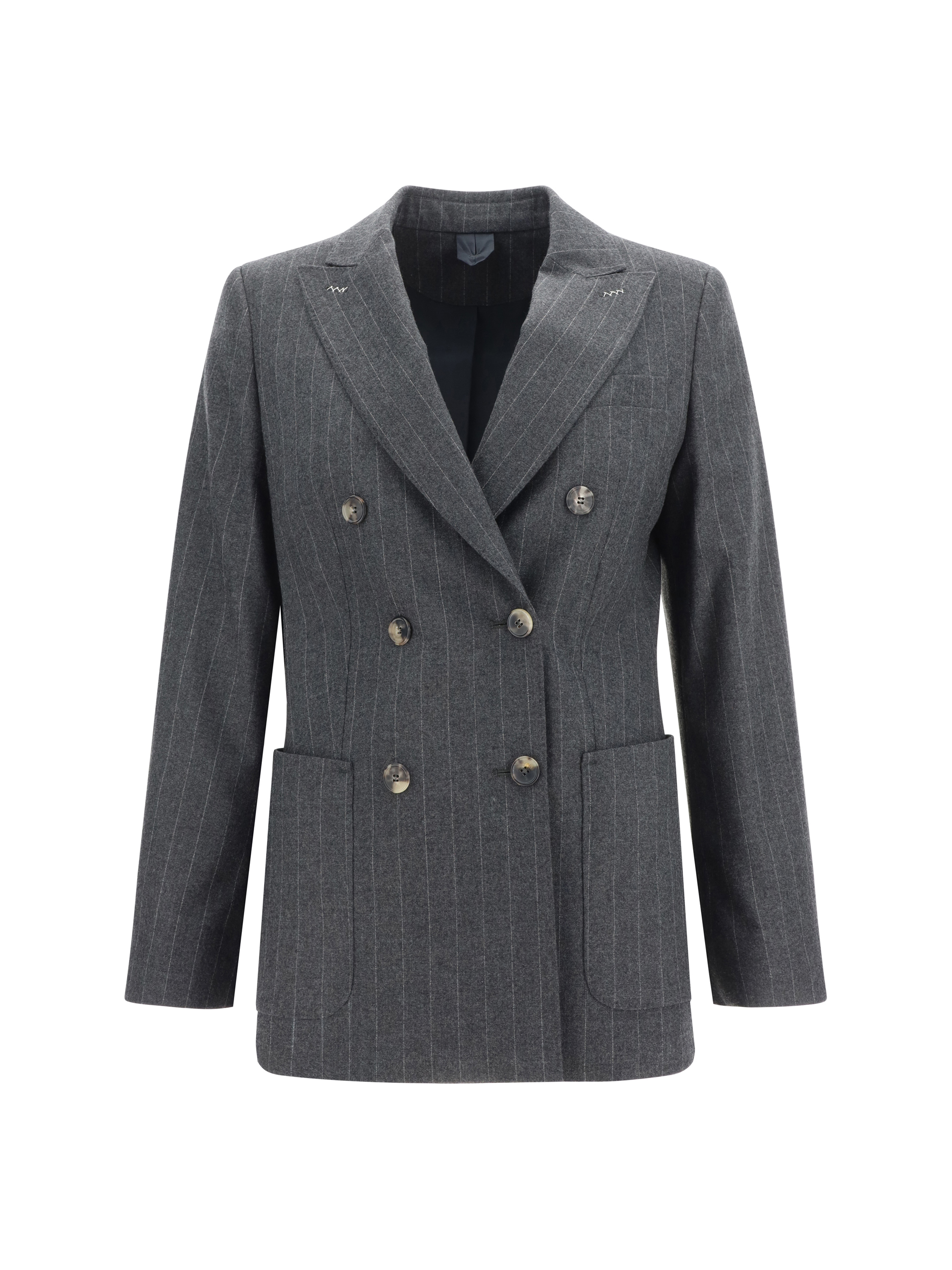 Shop Max Mara Maracas Blazer Jacket In Grigio Scuro