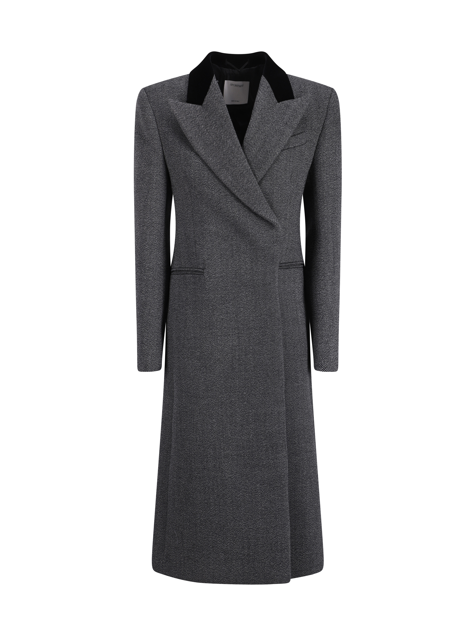 Shop Max Mara Sportmax Liuto Coat In Grigio Scuro