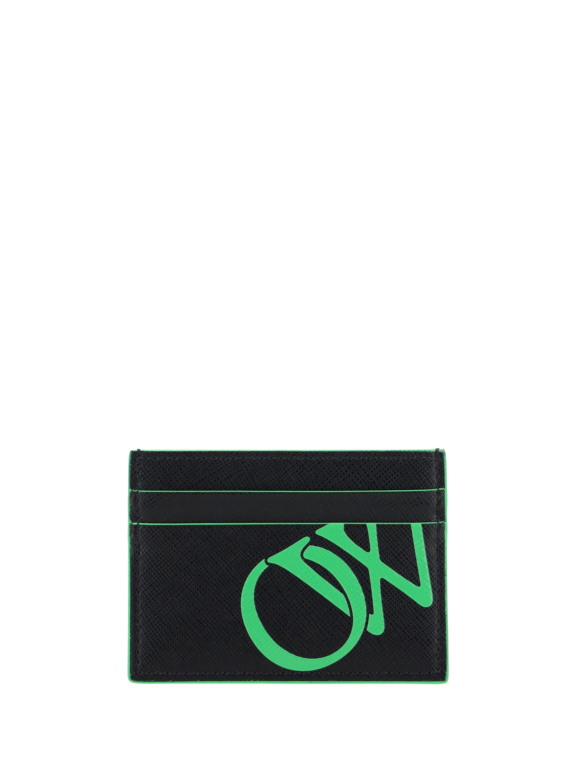 Shop Off-white Card Holder In Black Green Fluo