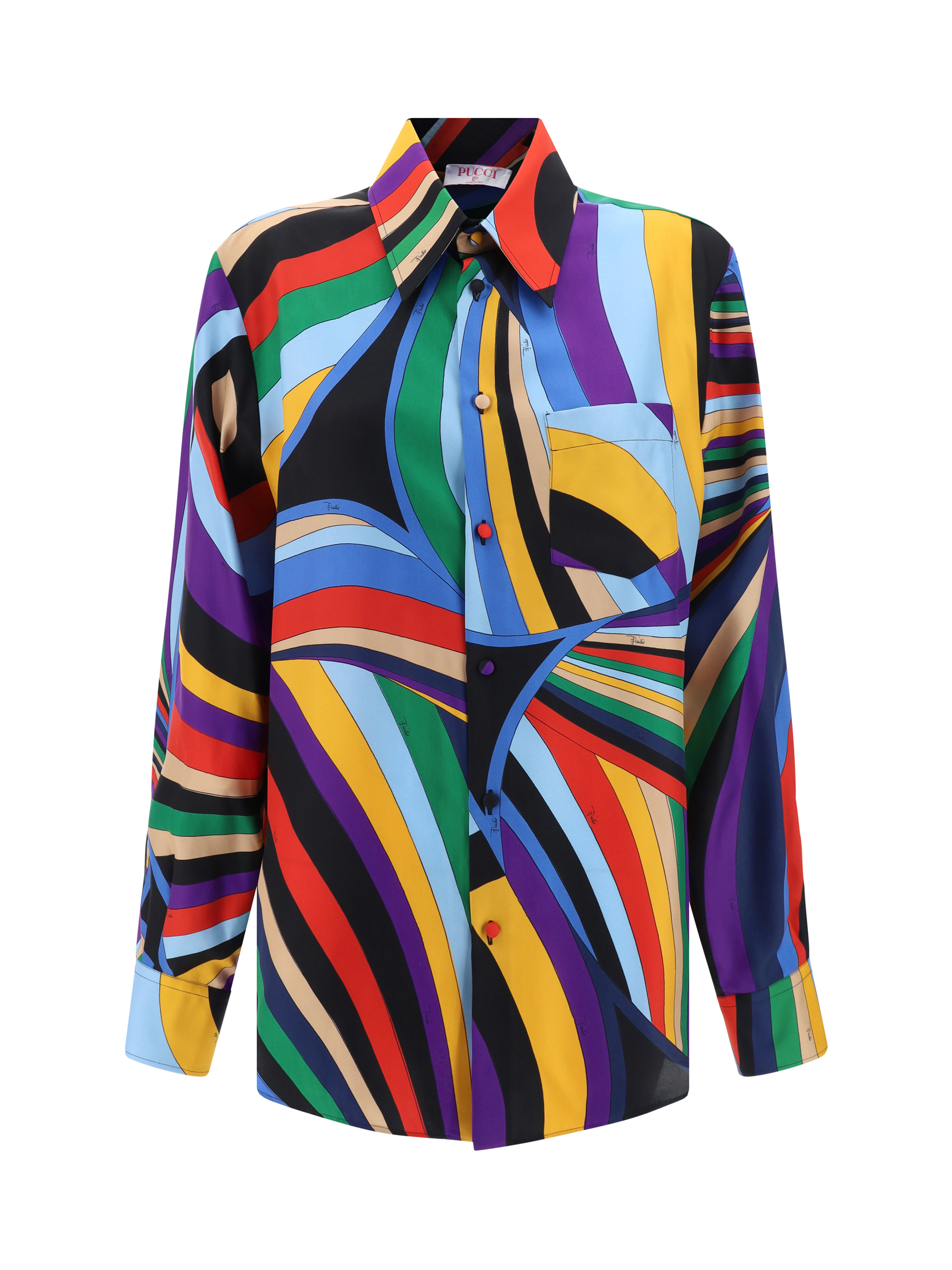 Shop Pucci Shirt In Viola/rosso