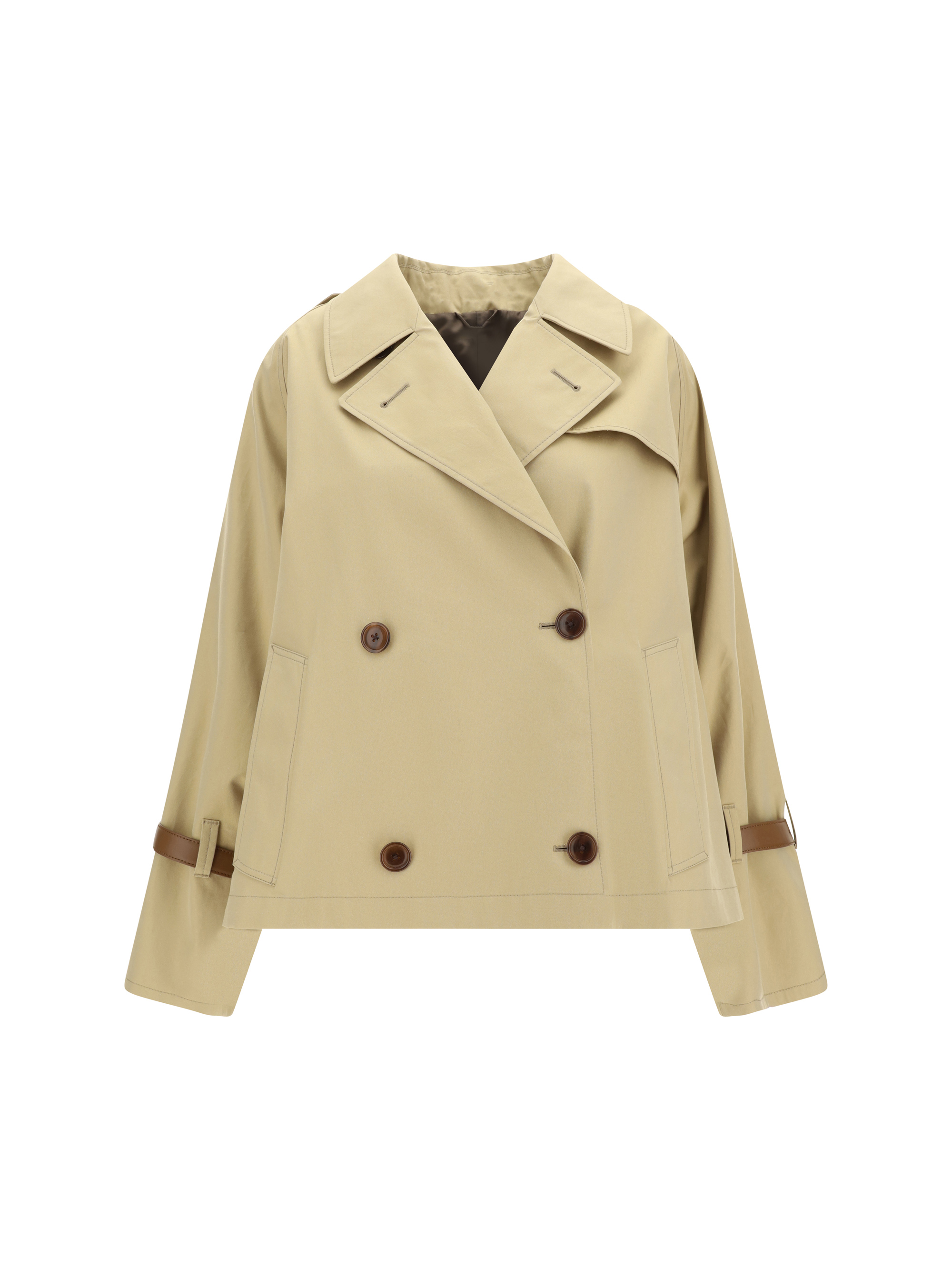 Shop Prada Trench Jacket In Miele