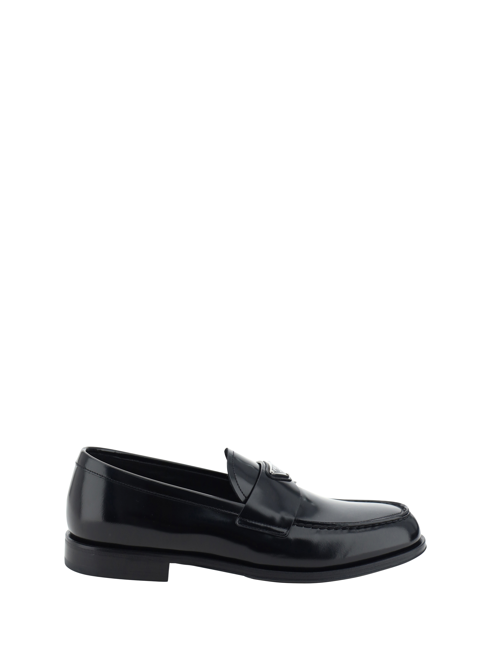 Shop Prada Loafers In Nero