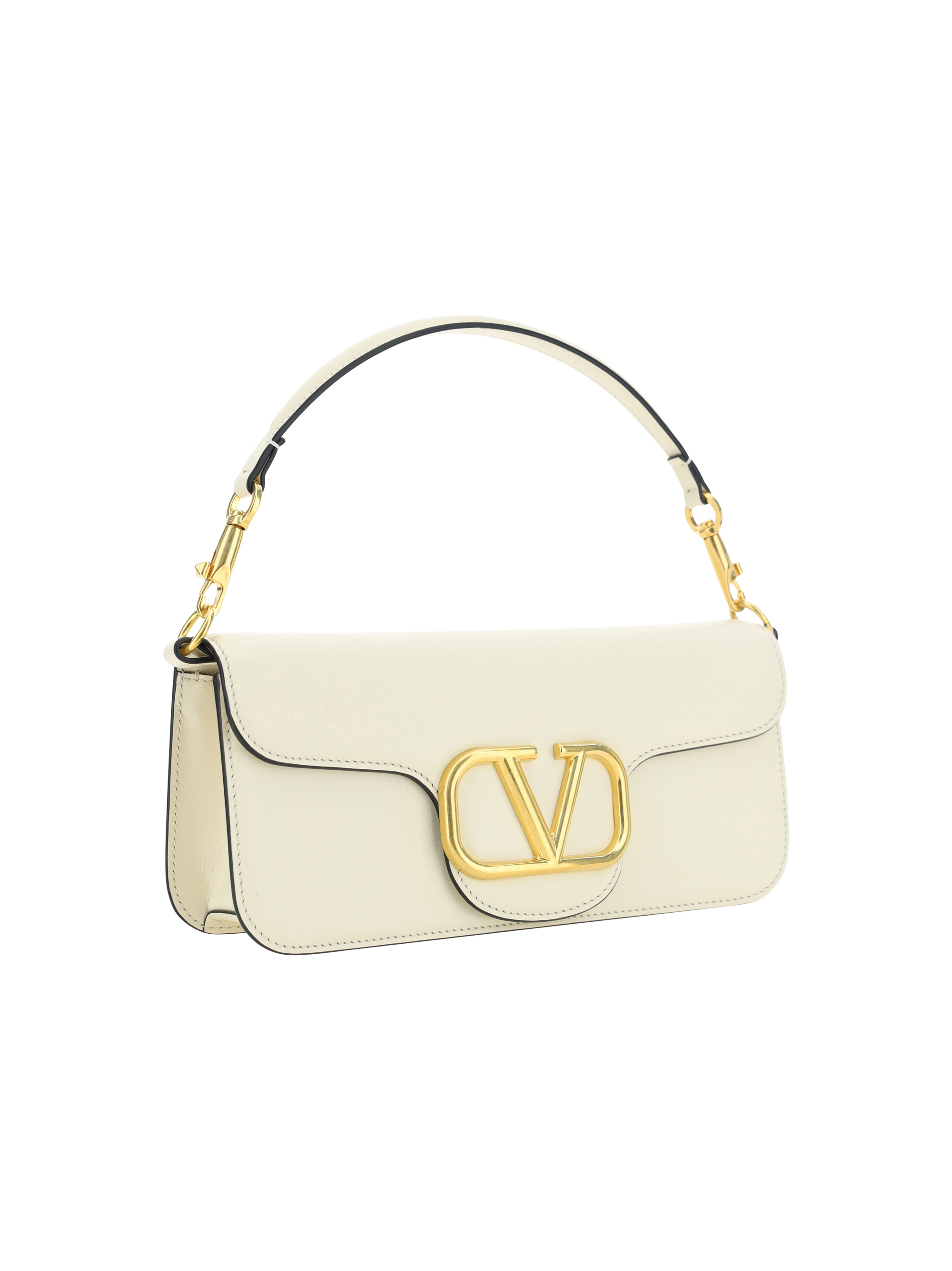 Loco Small Leather Shoulder Bag in White - Valentino Garavani