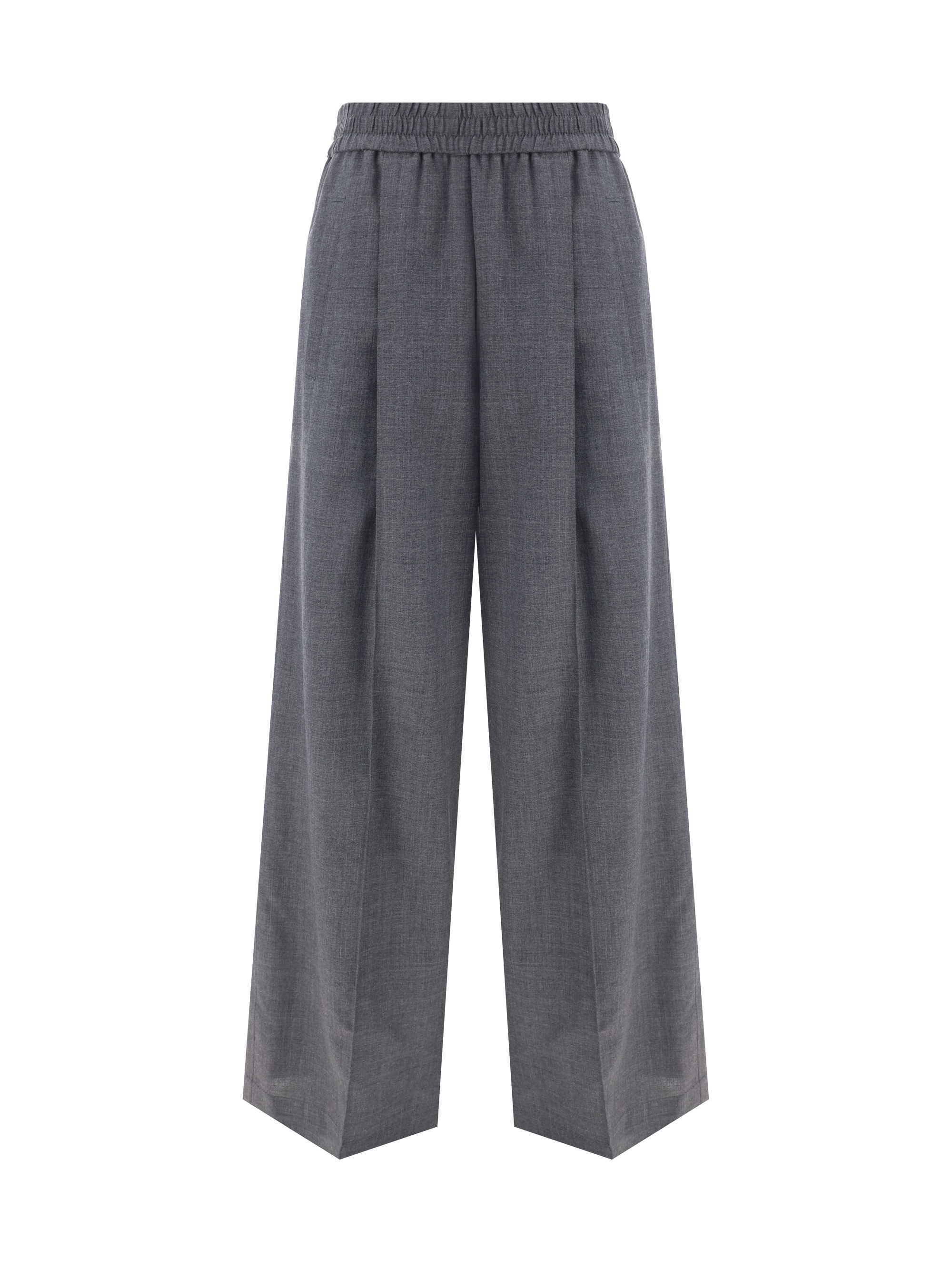 Shop Brunello Cucinelli Loose Track Pants In Grigio Scuro