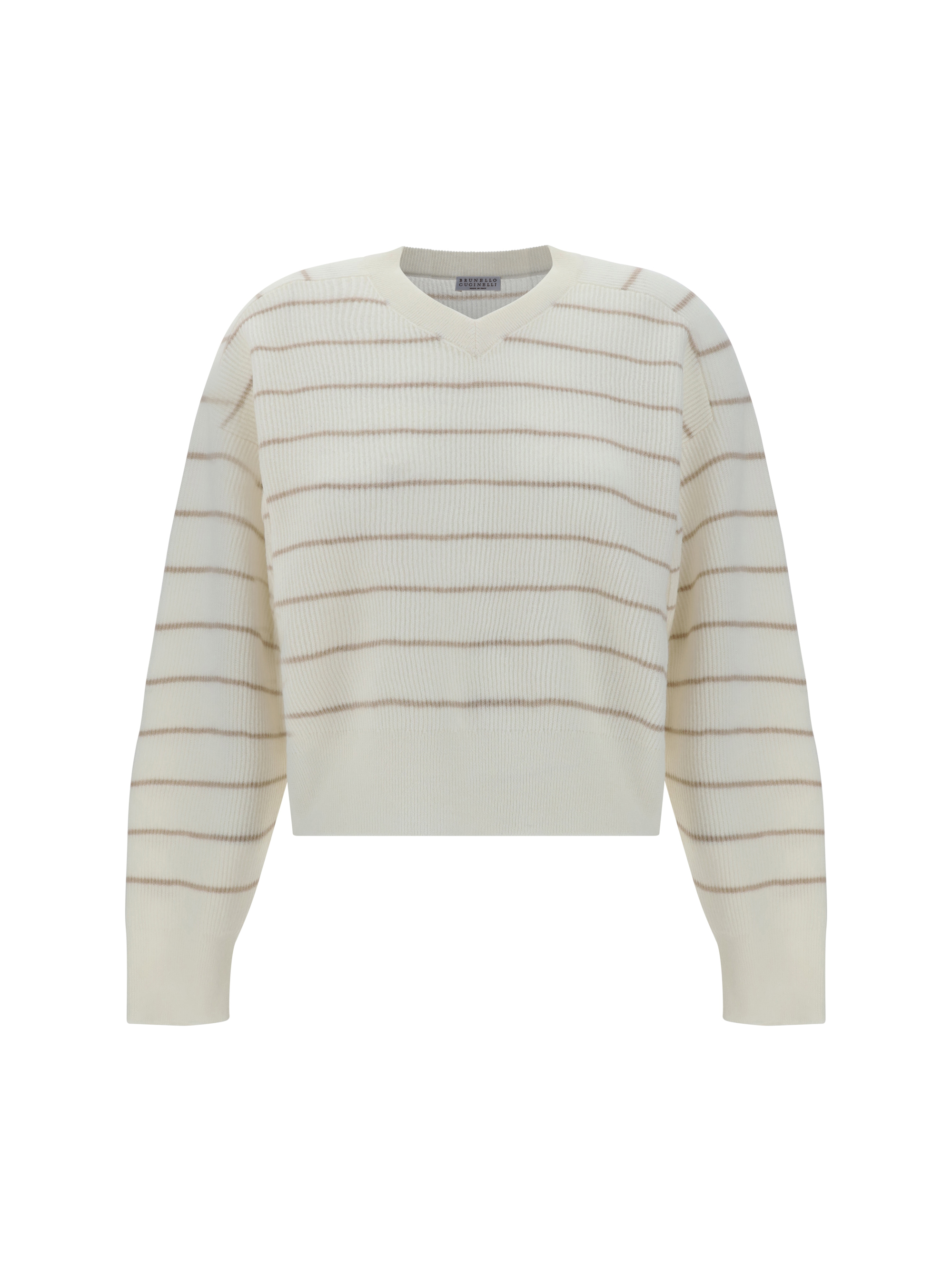 Shop Brunello Cucinelli Sweater In Bianco+soft Stone