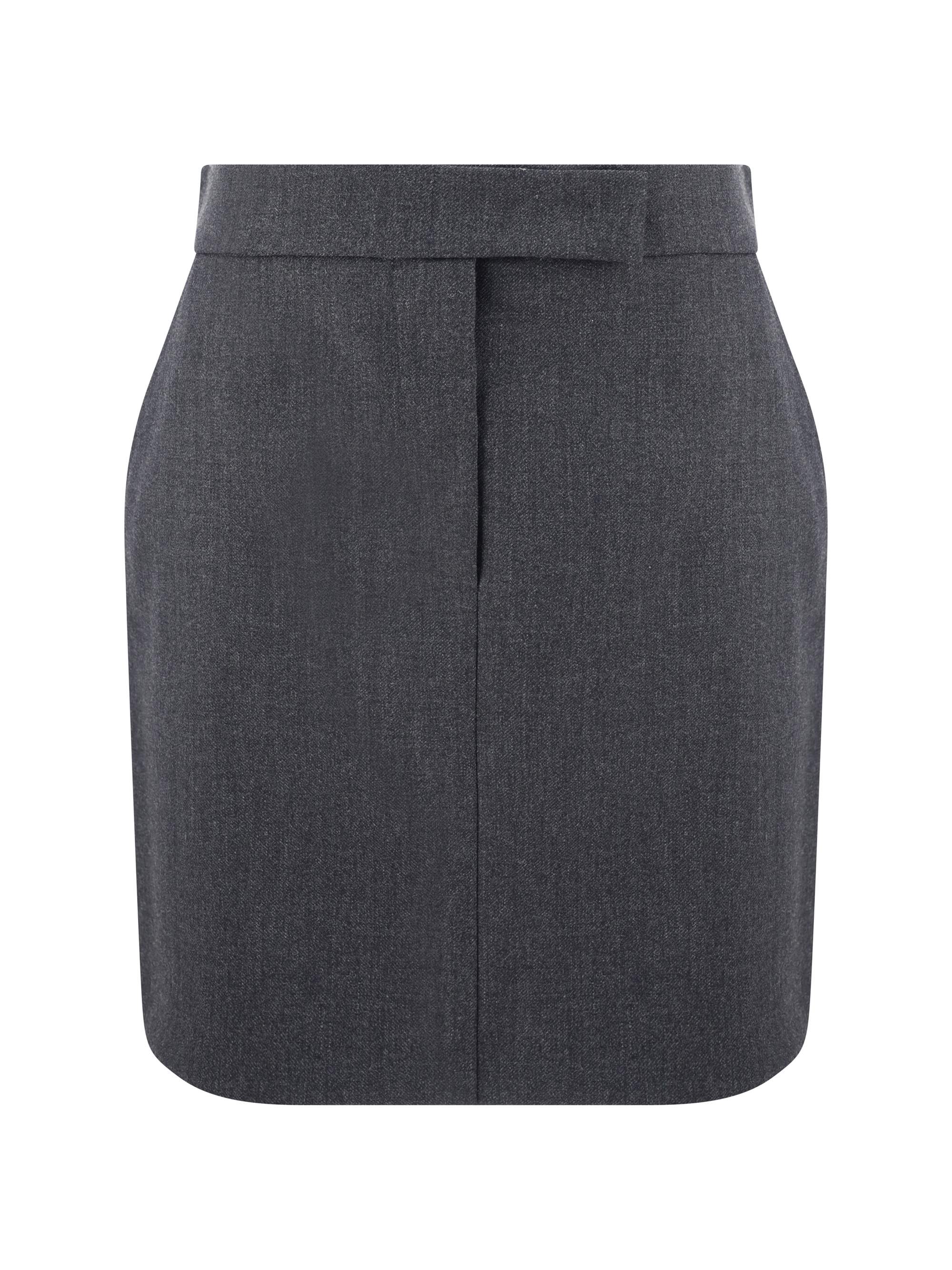 Shop Max Mara Sondalo Mini Skirt In Grigio Scuro