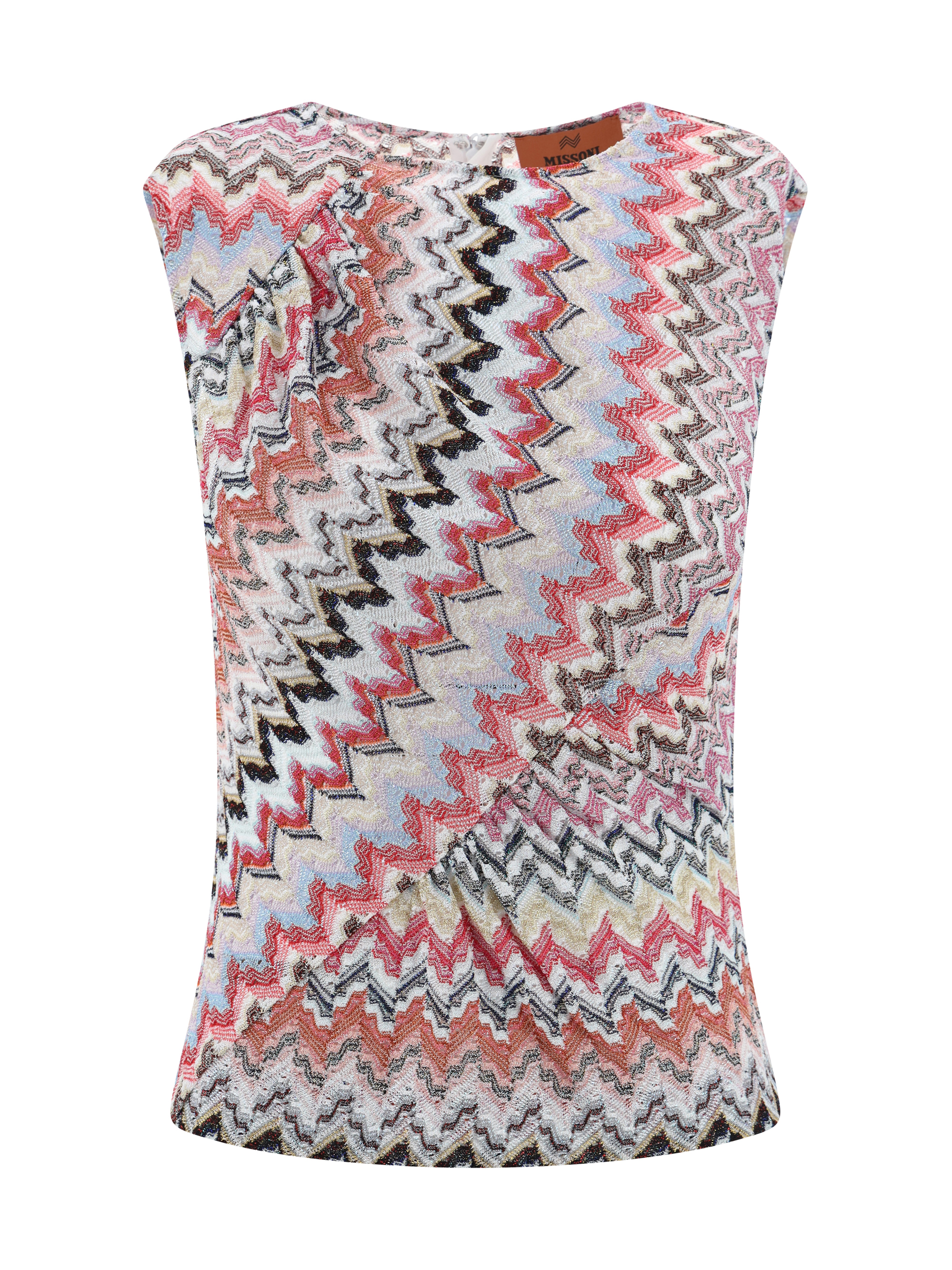 Shop Missoni Top In Pink Wht Tone Multic