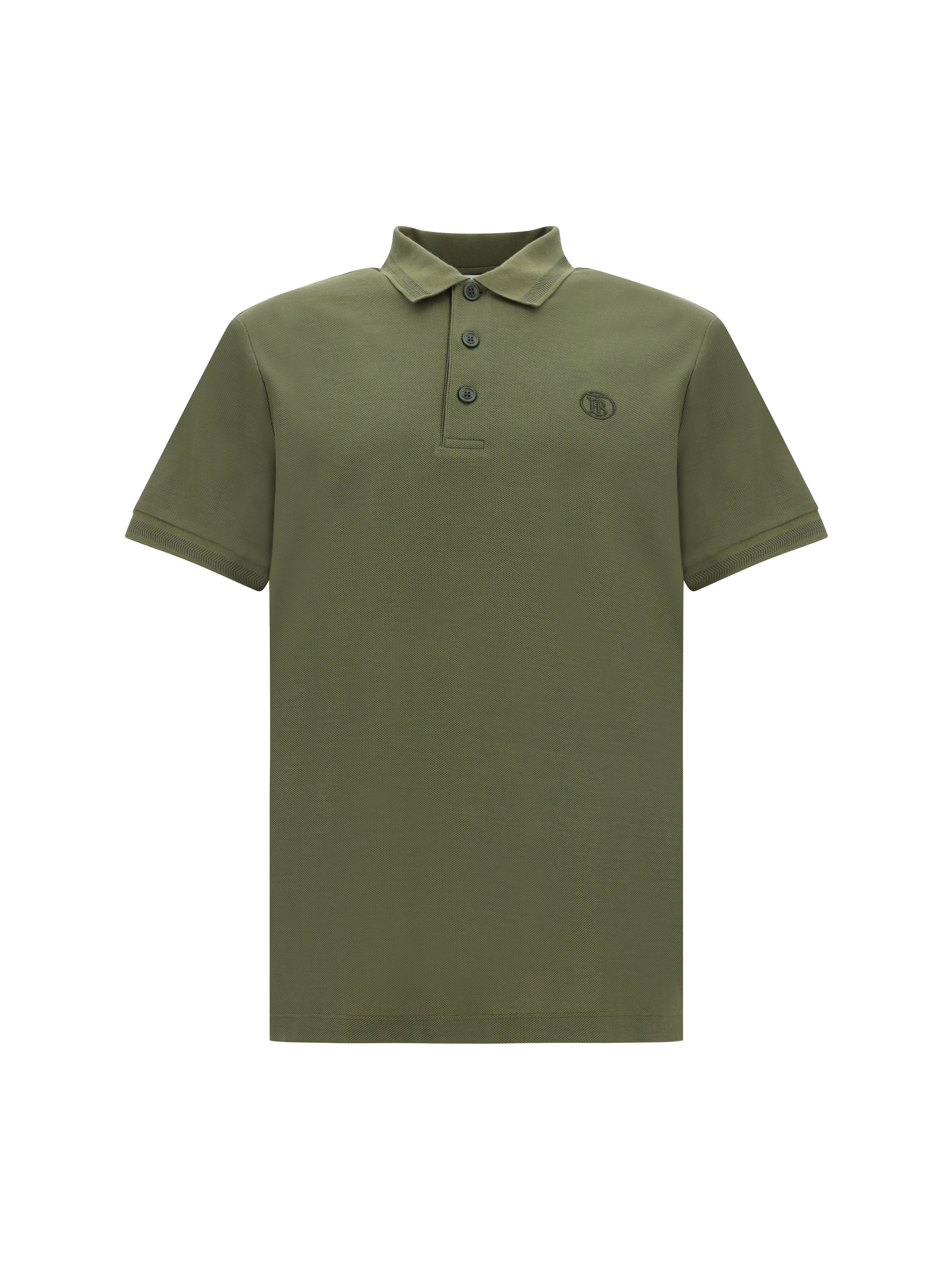 Shop Burberry Eddie Polo Shirt In Olive