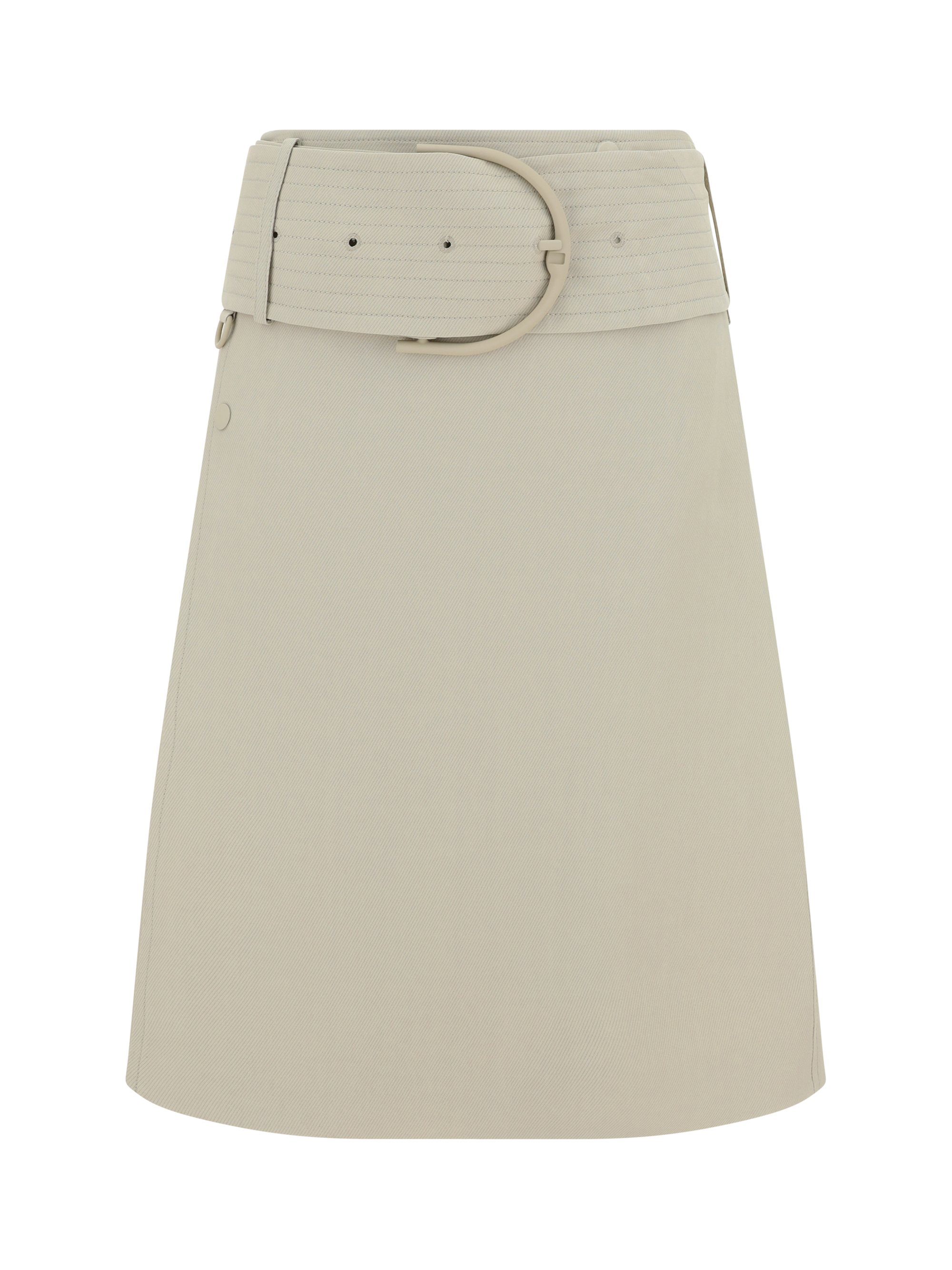 Shop Burberry Casual Skirt In Oat