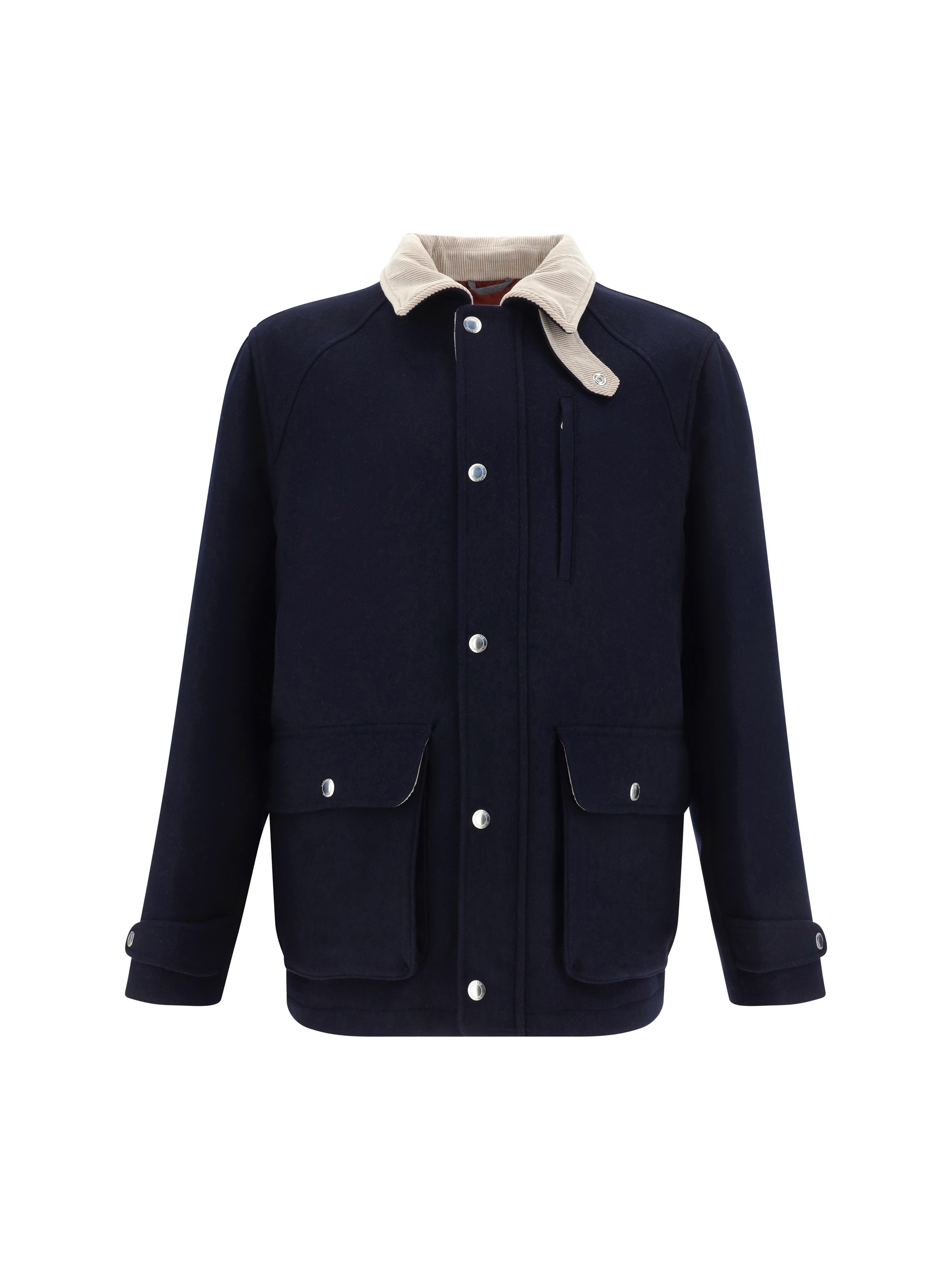 Shop Brunello Cucinelli Jacket In Navy/antracite