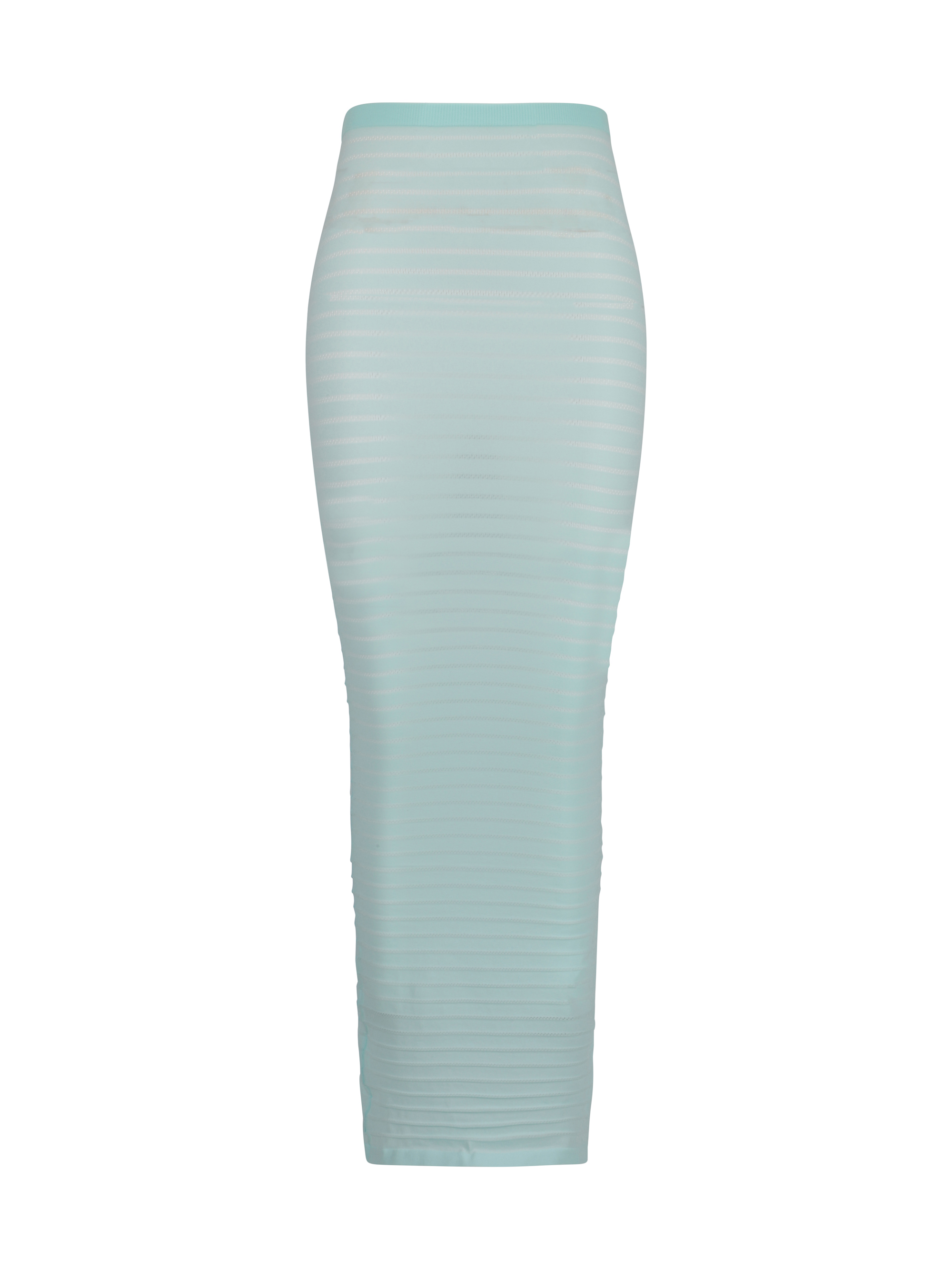 Shop Alaïa Long Skirt In Menthe