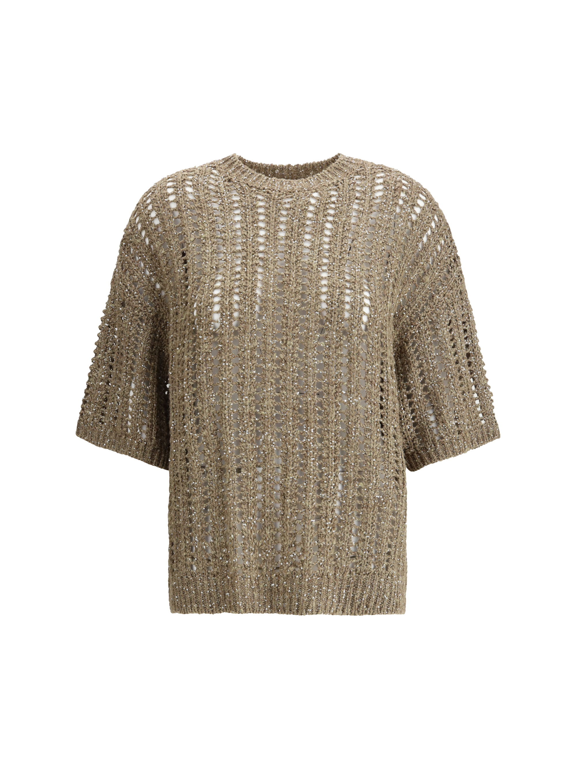 BRUNELLO CUCINELLI SWEATER IN PERFORATED KNIT