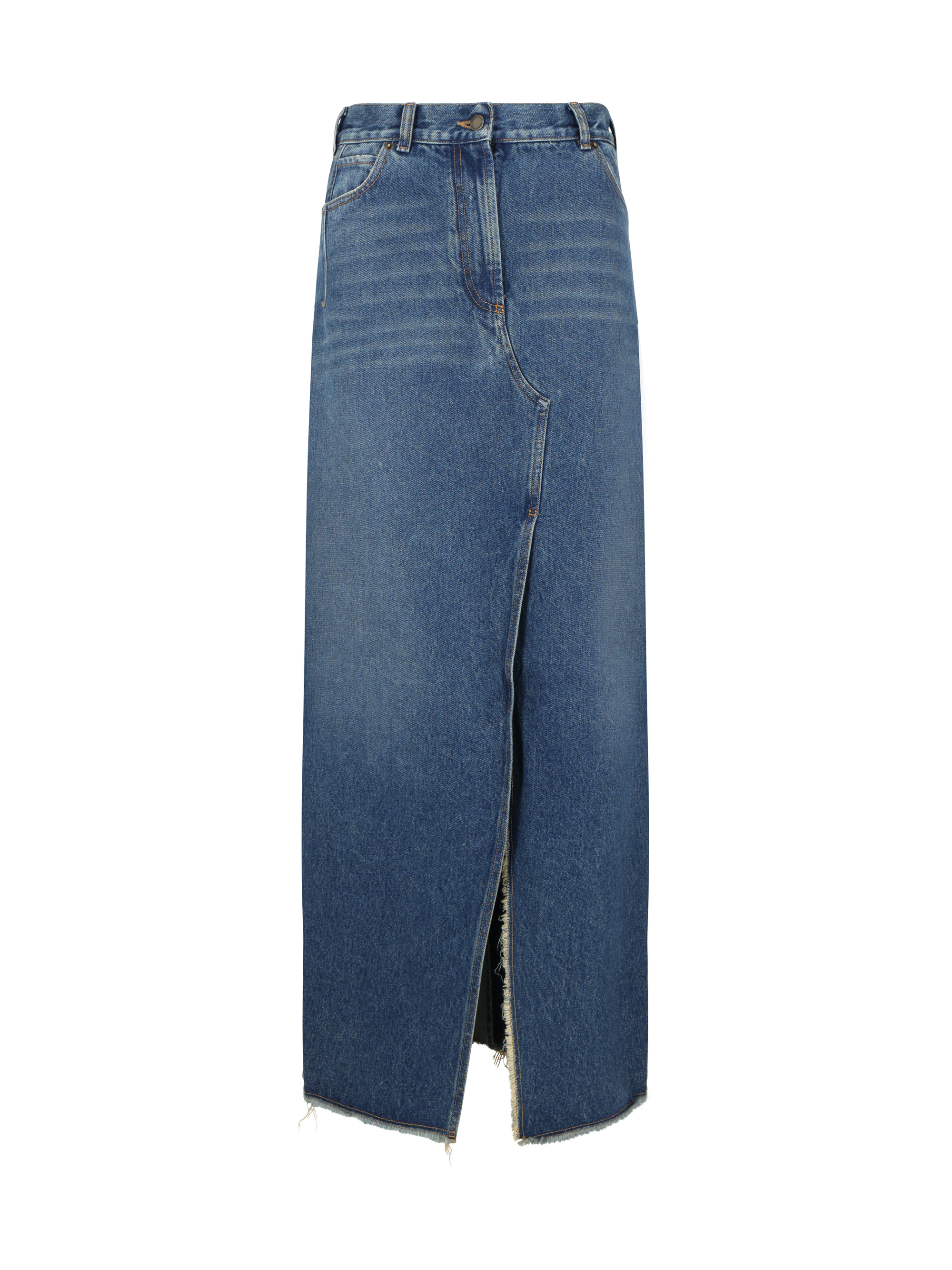 Darkpark Emma Denim Skirt In Medium Wash