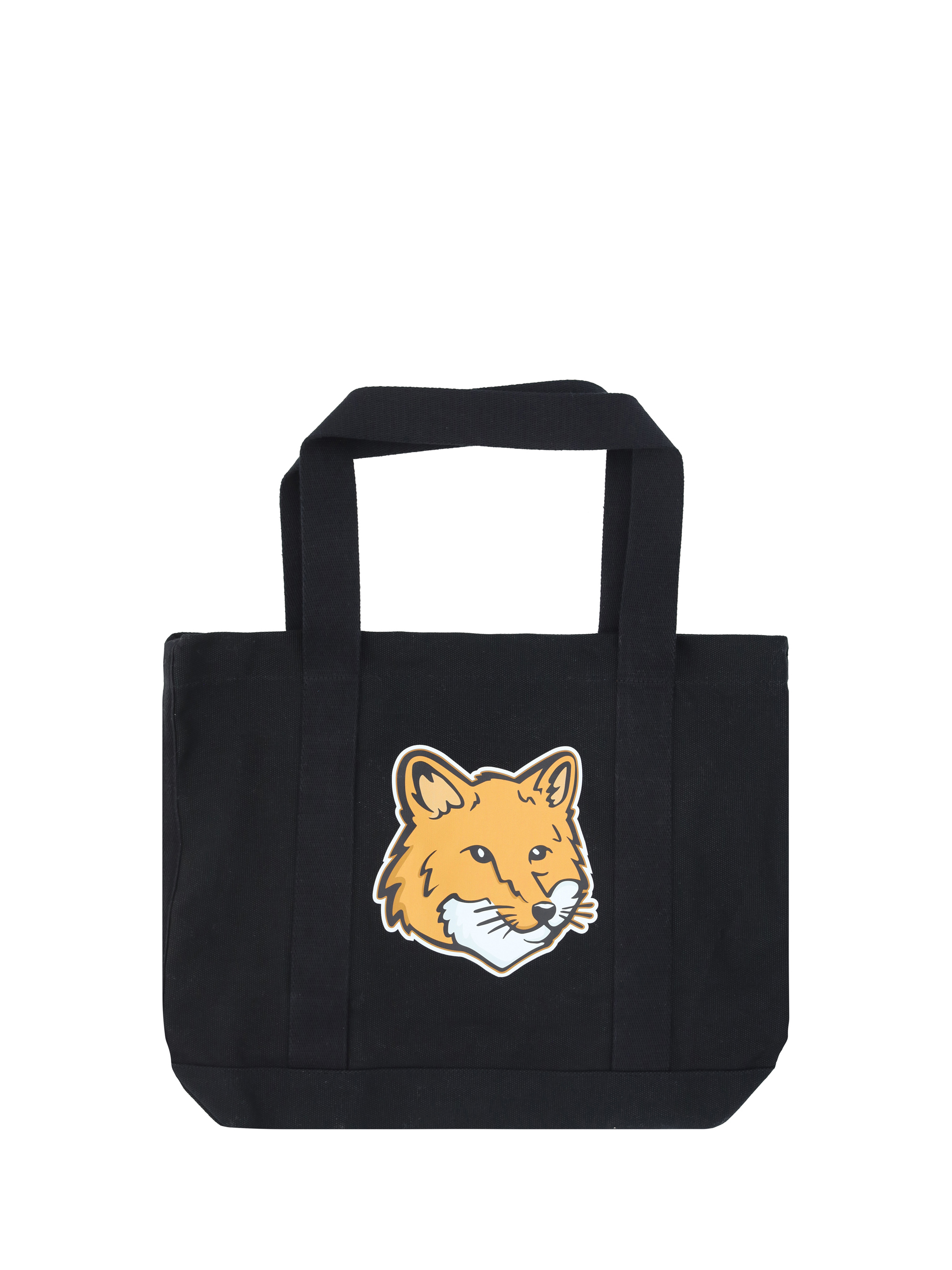 Maison Kitsuné Fox Head Shoulder Bag In Black