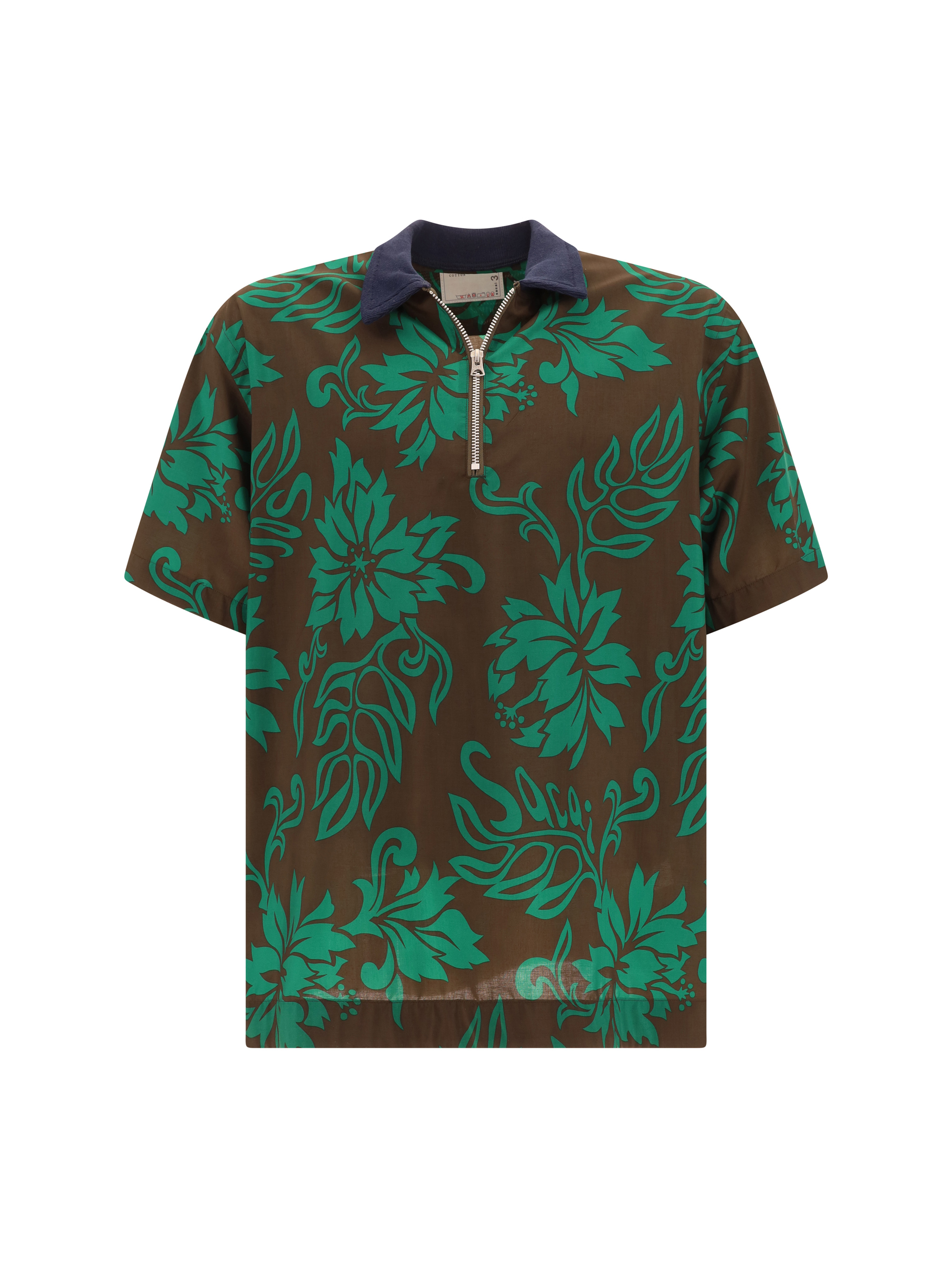 Shop Sacai Polo Shirt In Green