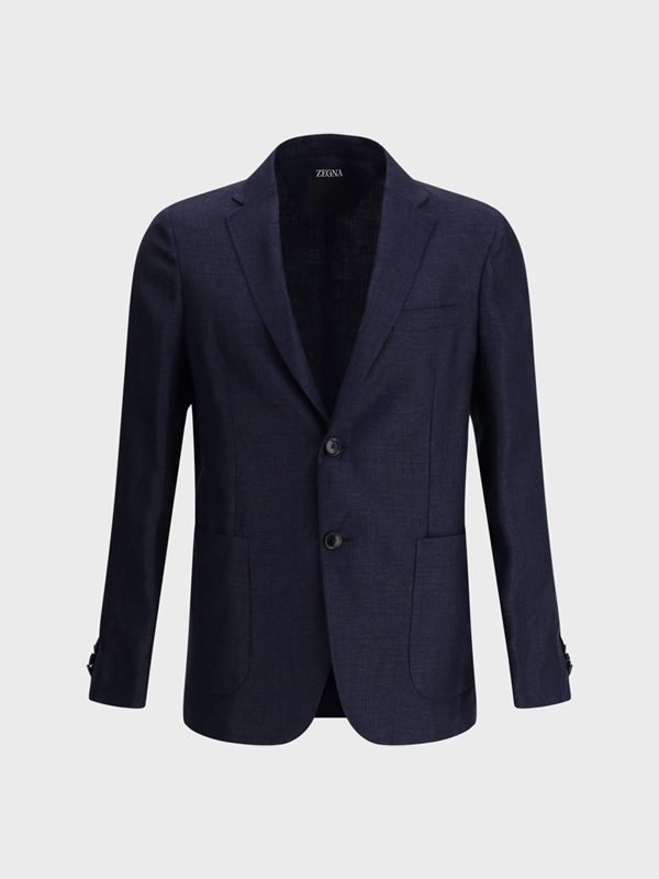 Blazer monopetto in lino