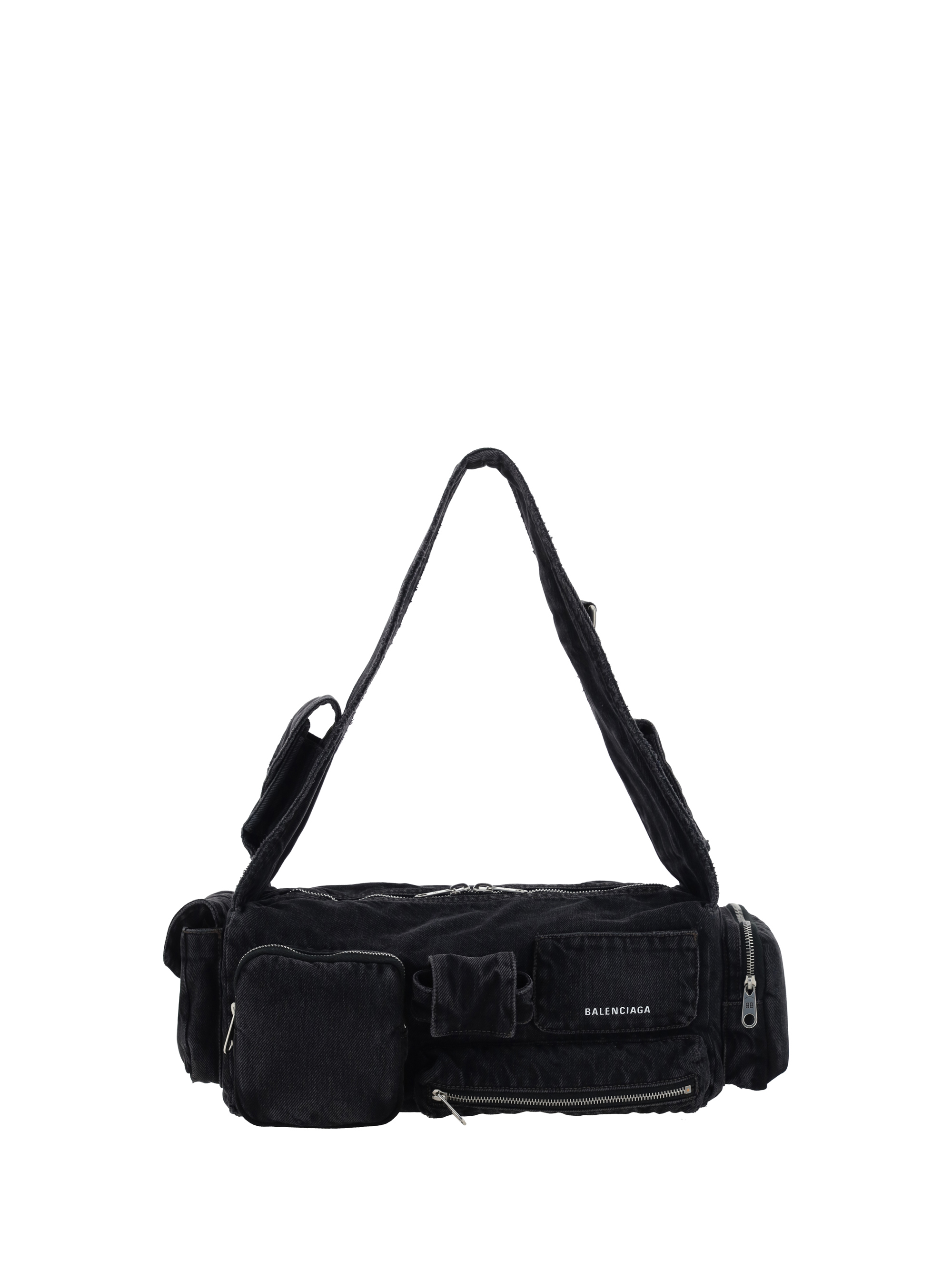 Shop Balenciaga Superbusy Shoulder Bag In Vintage Black