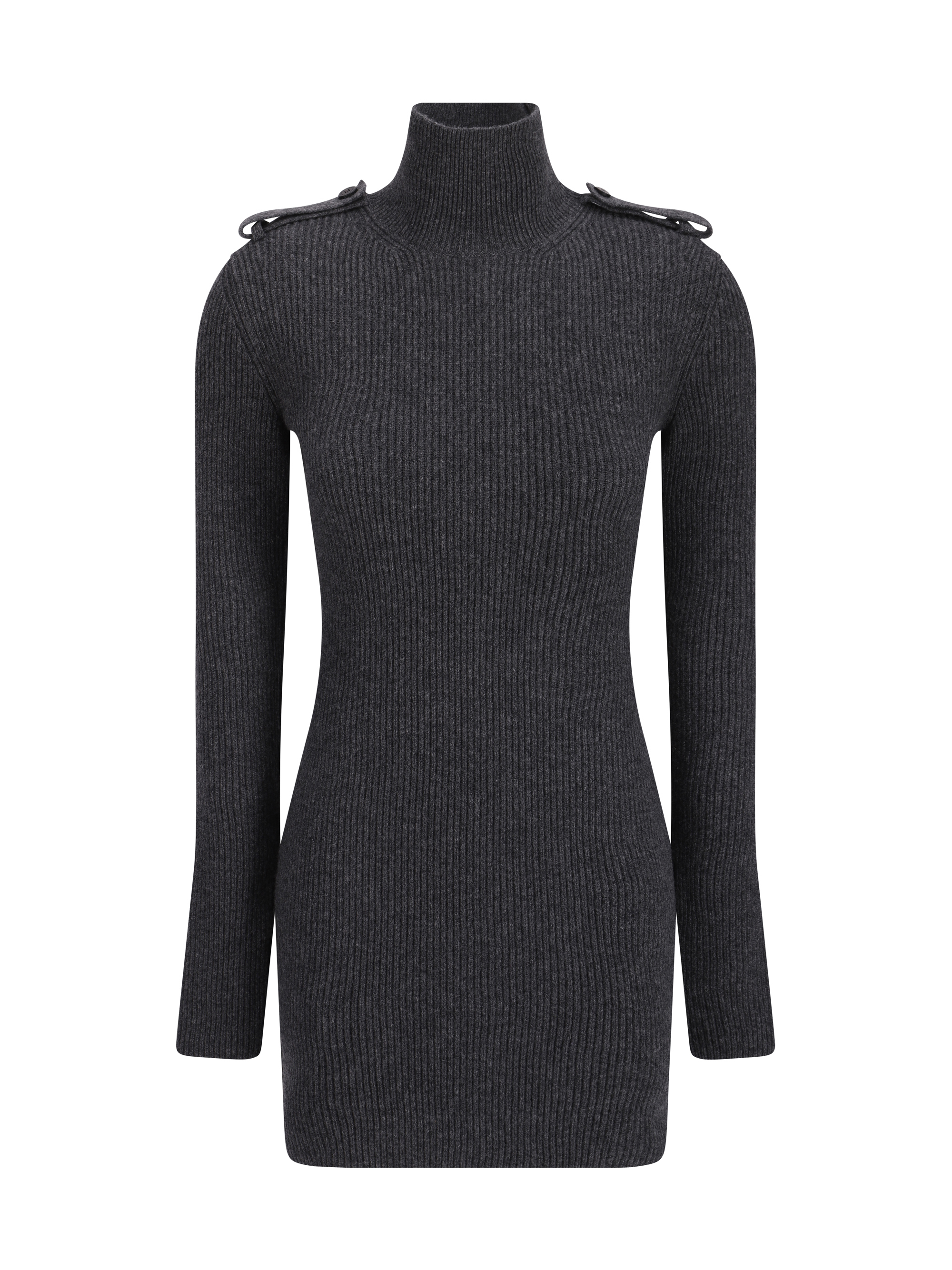 Shop Alexander Mcqueen Mini Dress In Grey Melange