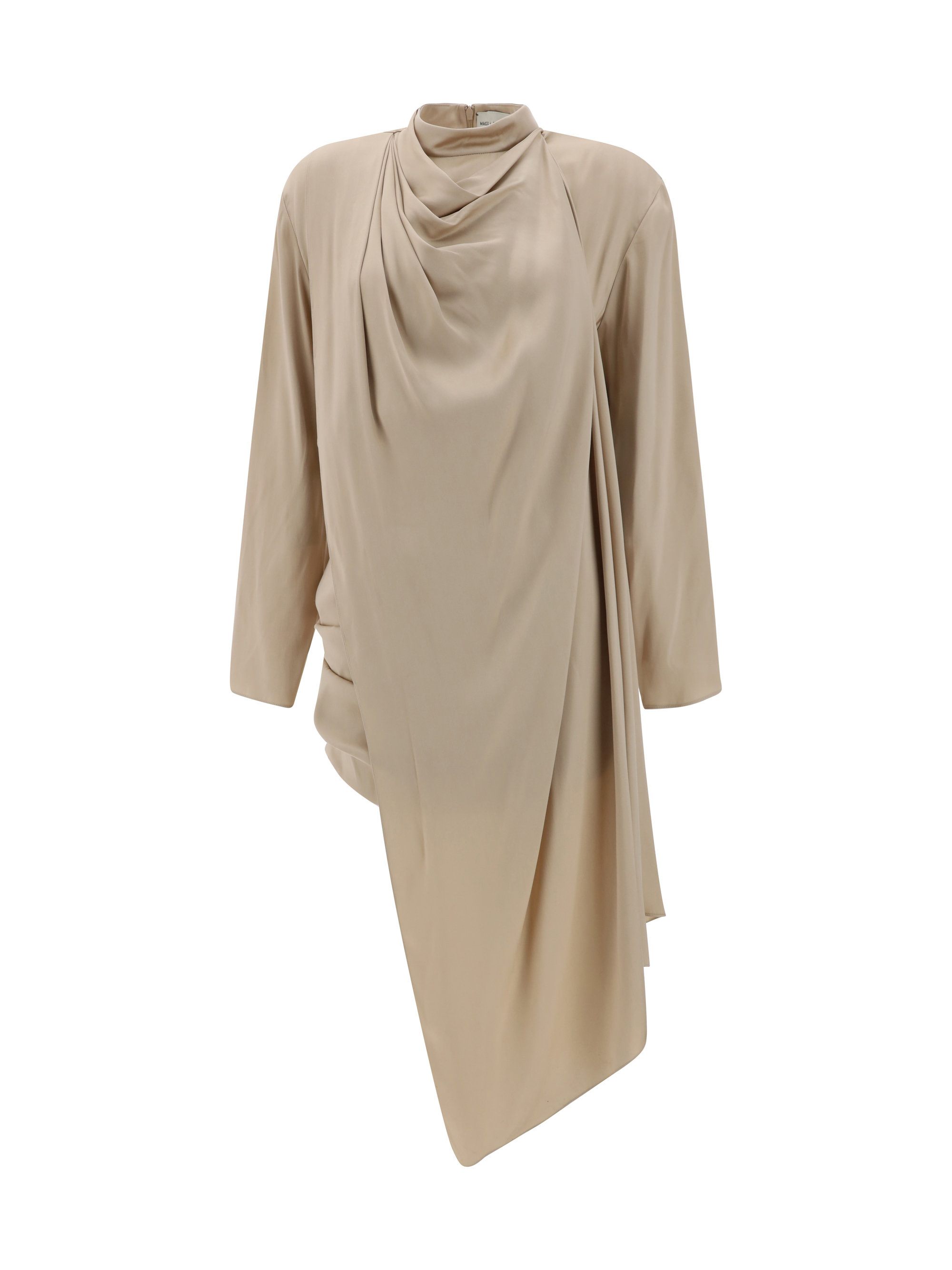 Shop Magda Butrym Mini Dress In Beige