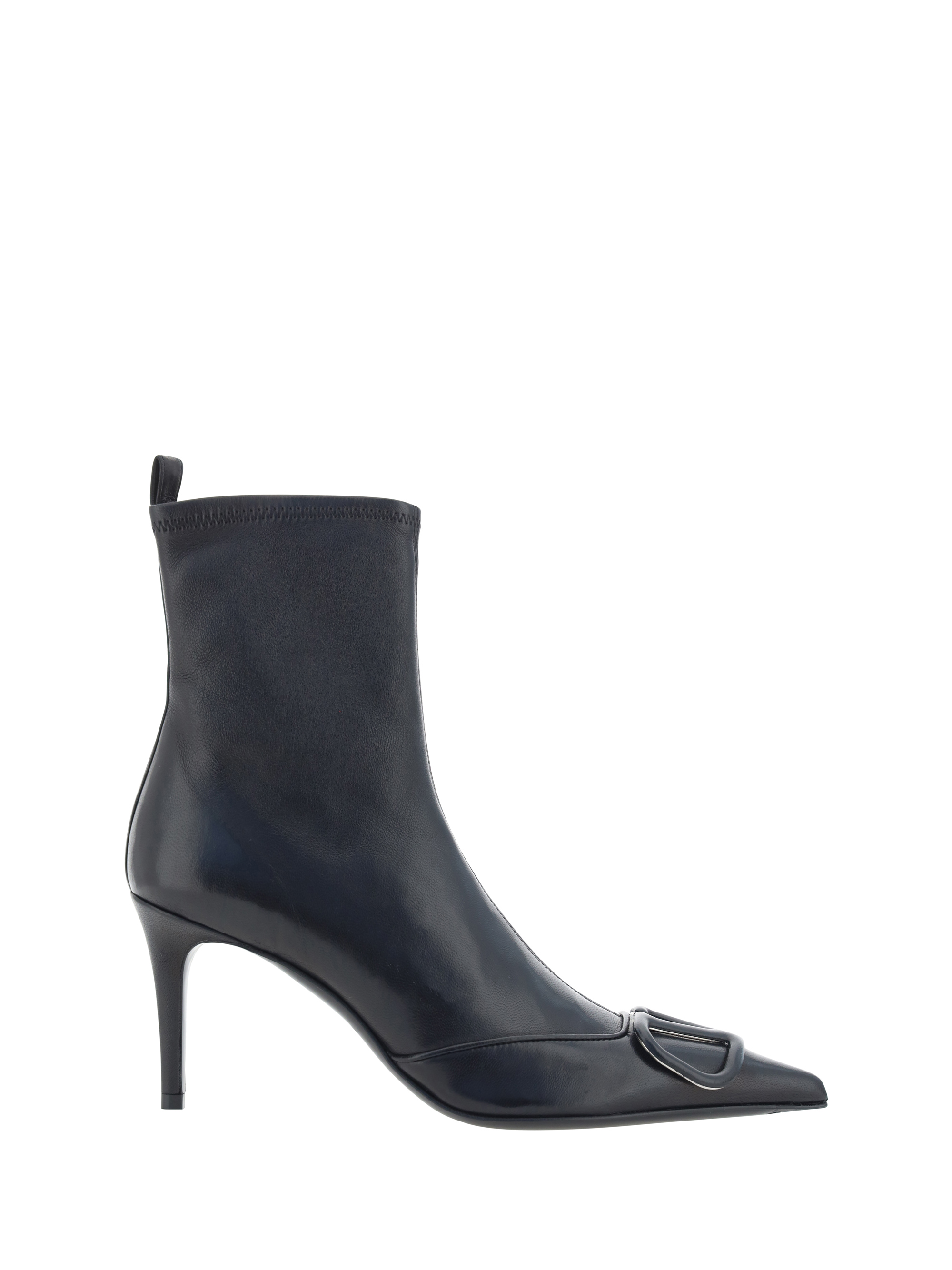 Shop Valentino Vlogo Ankle Boots In Nero