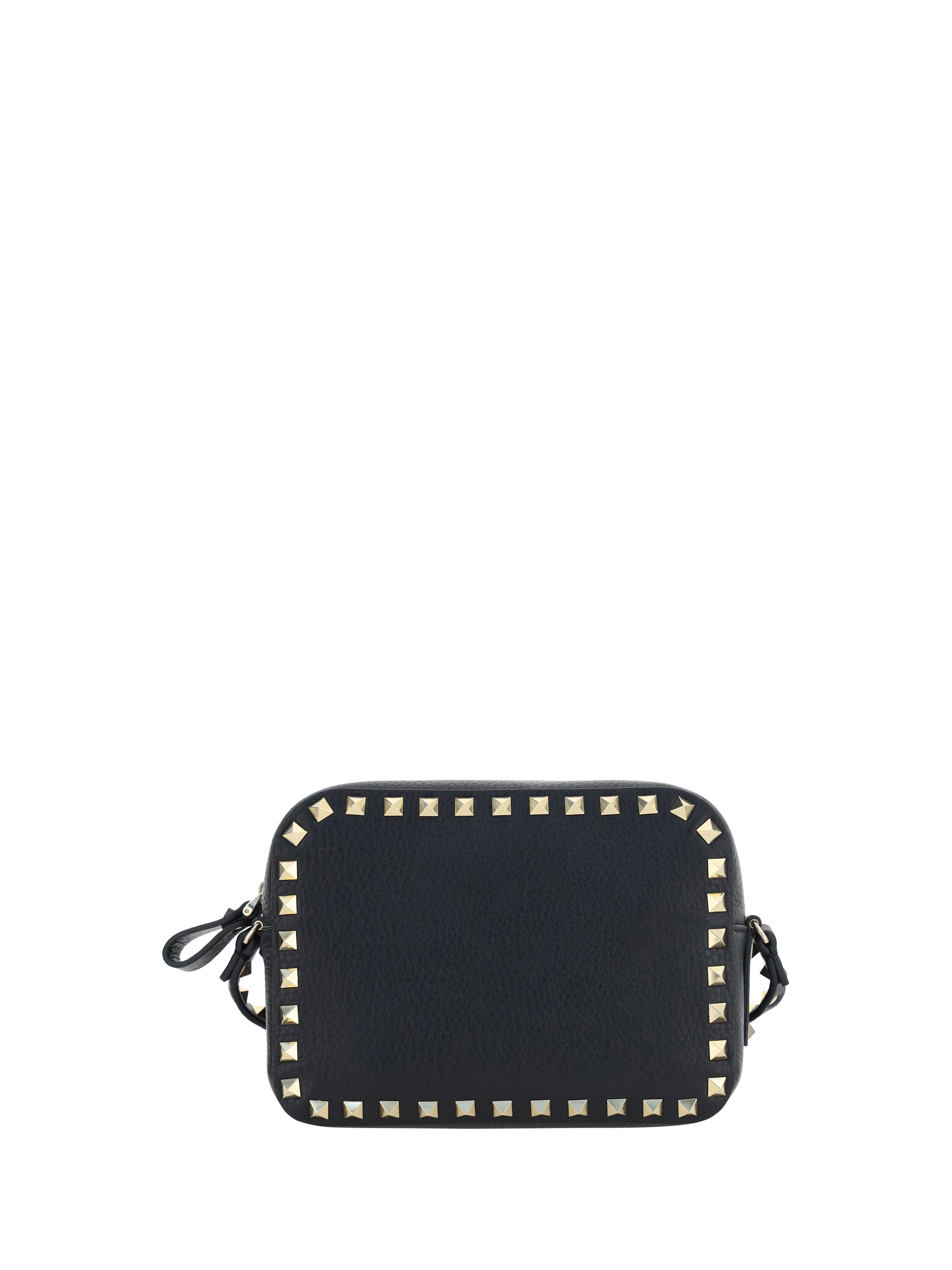 Shop Valentino Rockstud Shoulder Bag In Nero