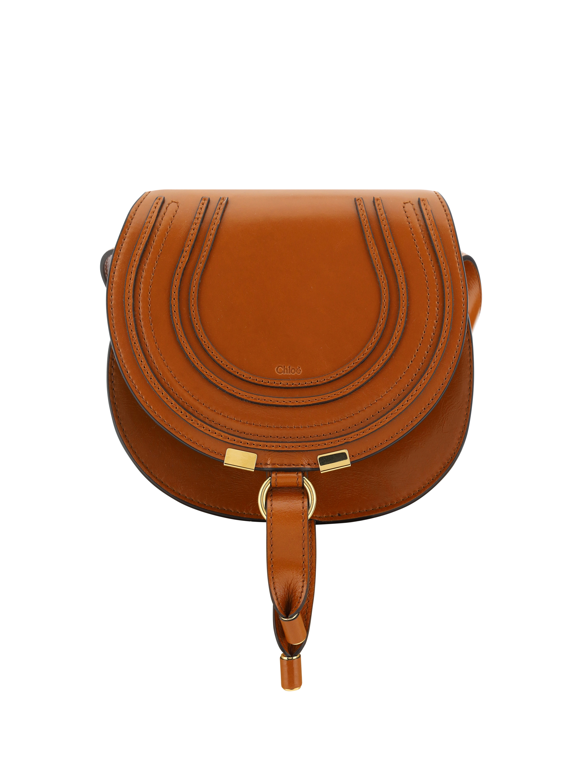 Shop Chloé Small Marcie Shoulder Bag In Clay Brown