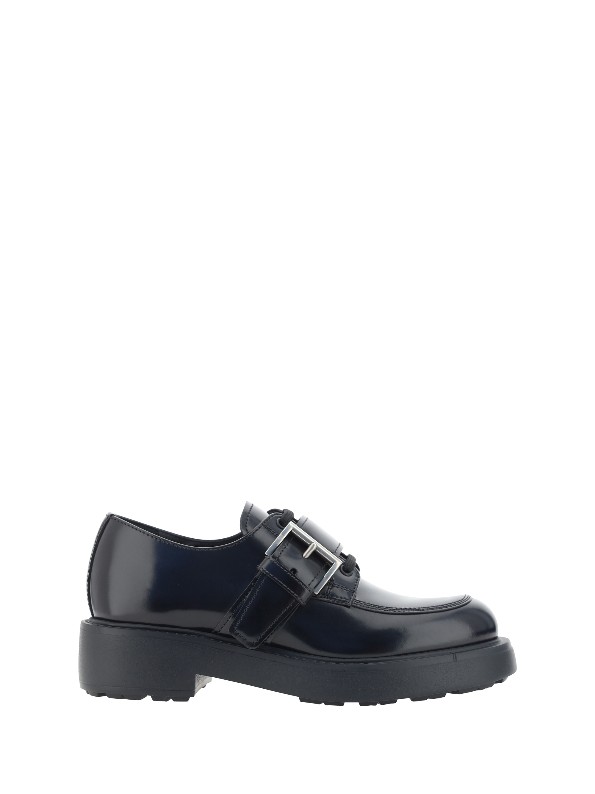 Shop Prada Loafers In Nero