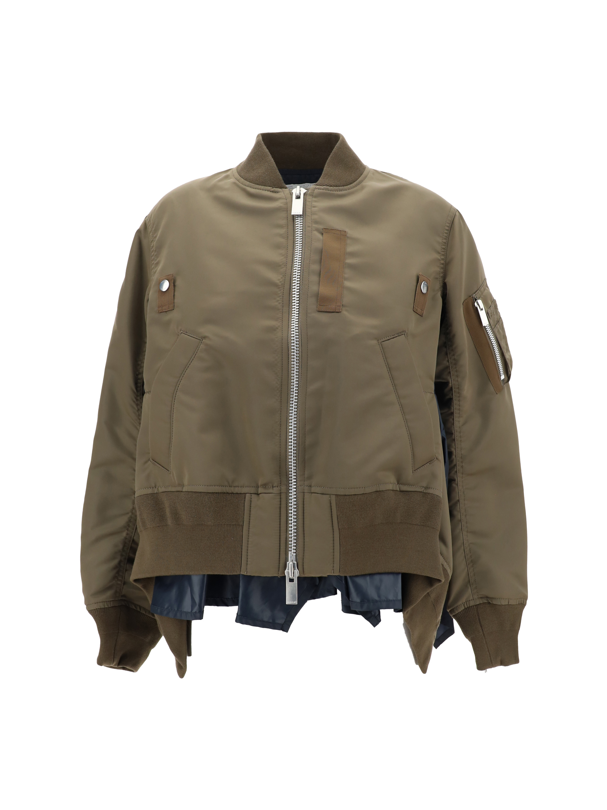 Shop Sacai Jacket In Beige