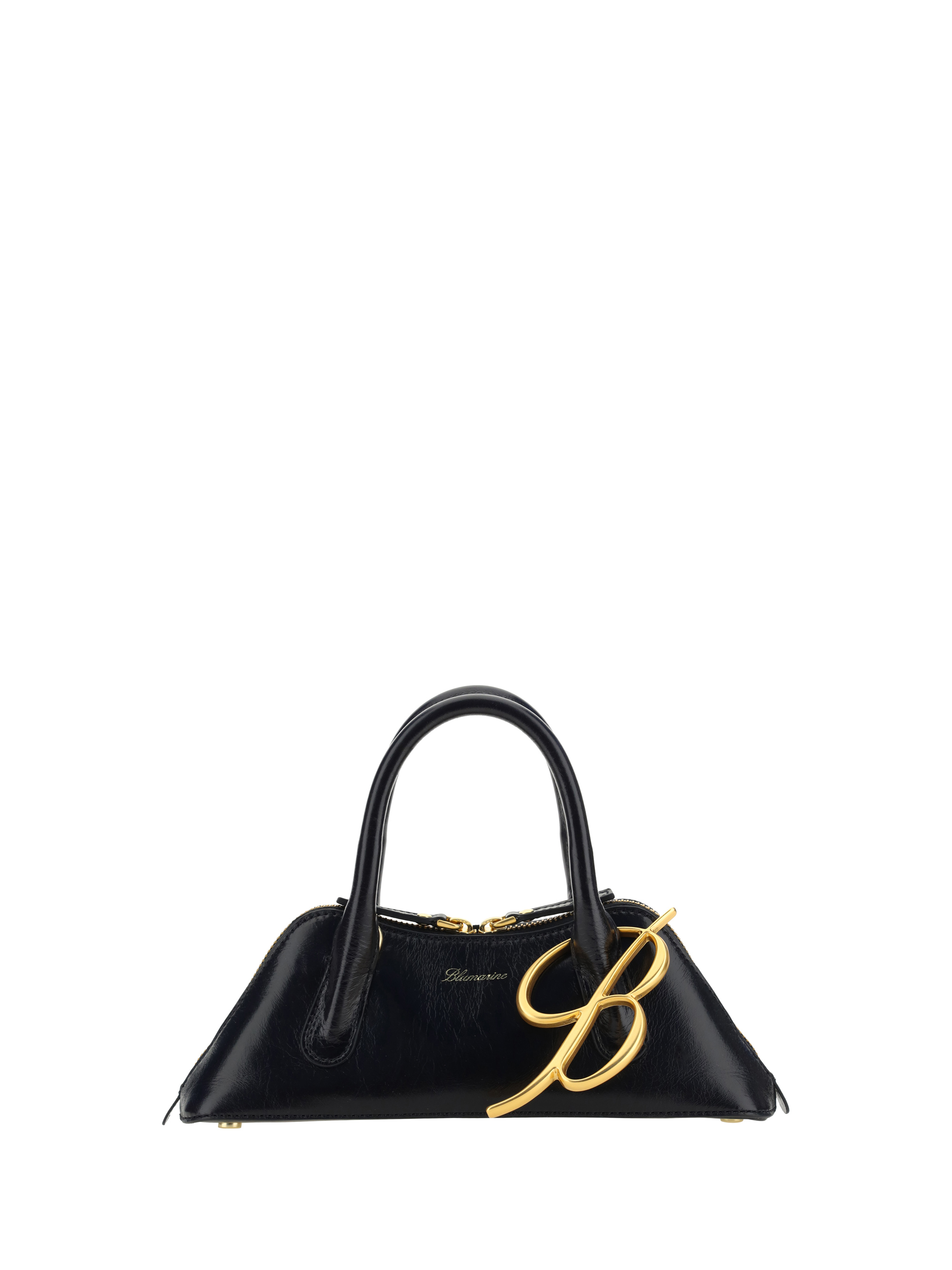 Shop Blumarine Baguette Mini Handbag In Nero