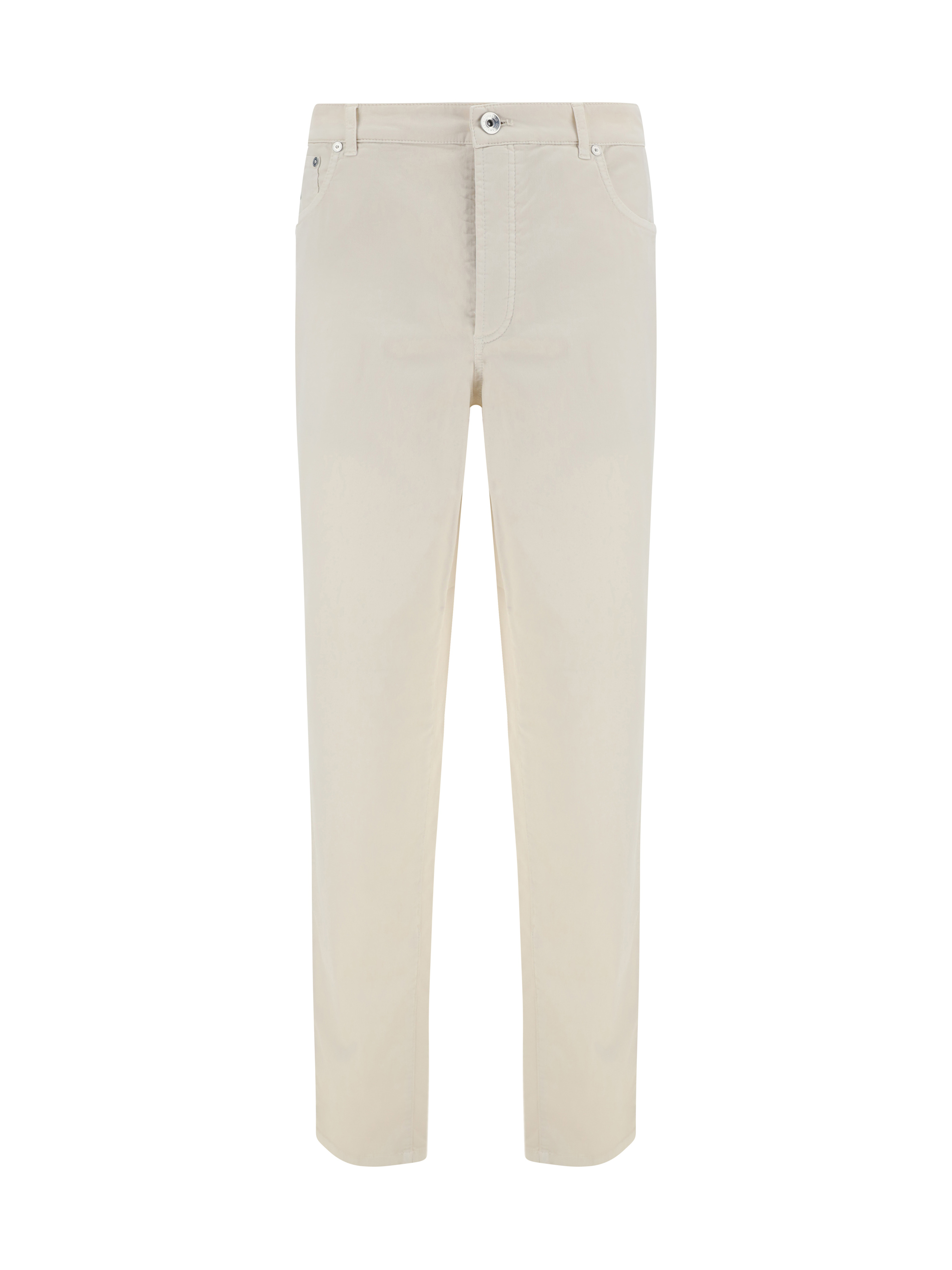 Shop Brunello Cucinelli Dyed Pants In Off White