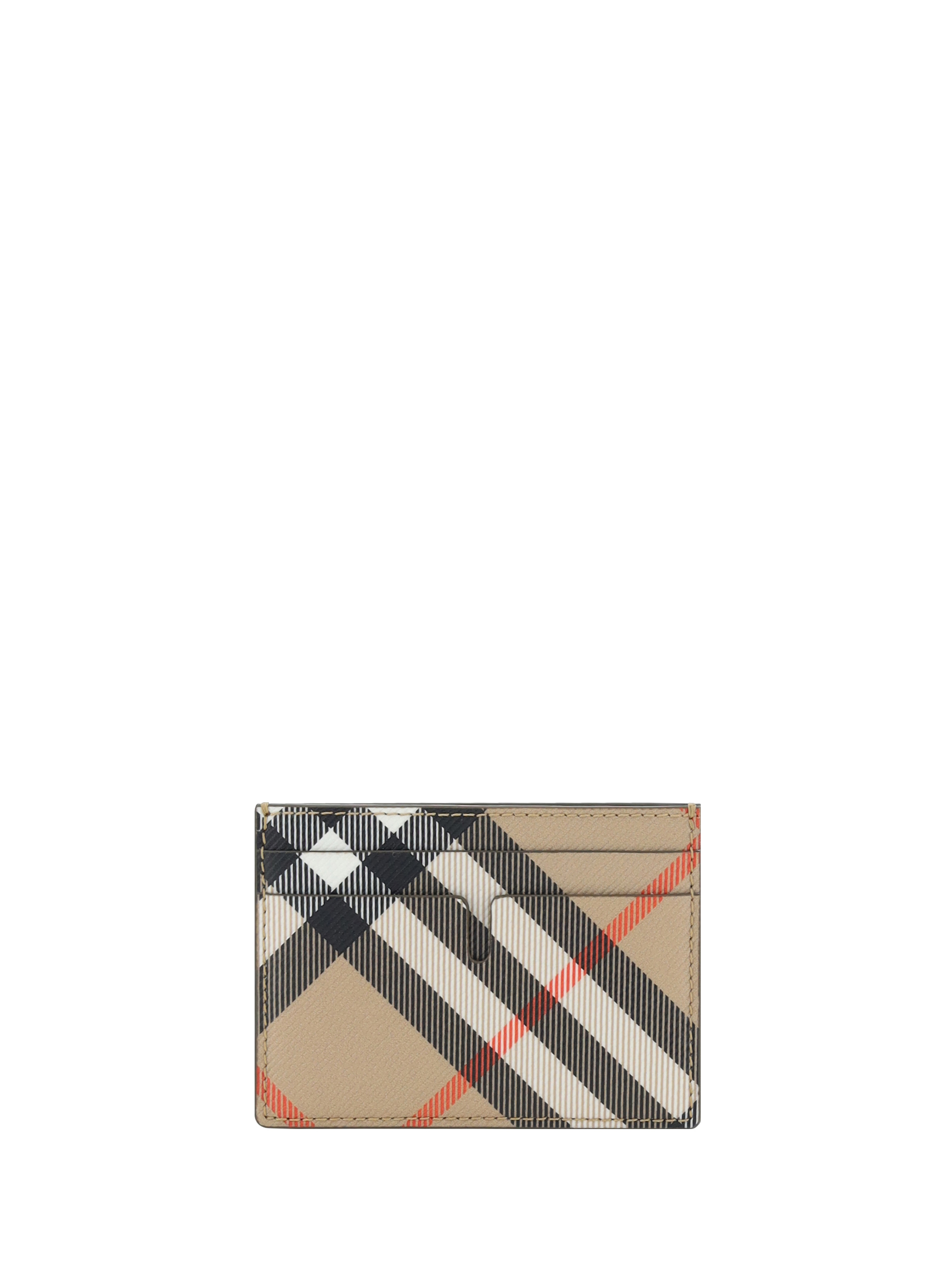 Shop Burberry Card Holder In Sand