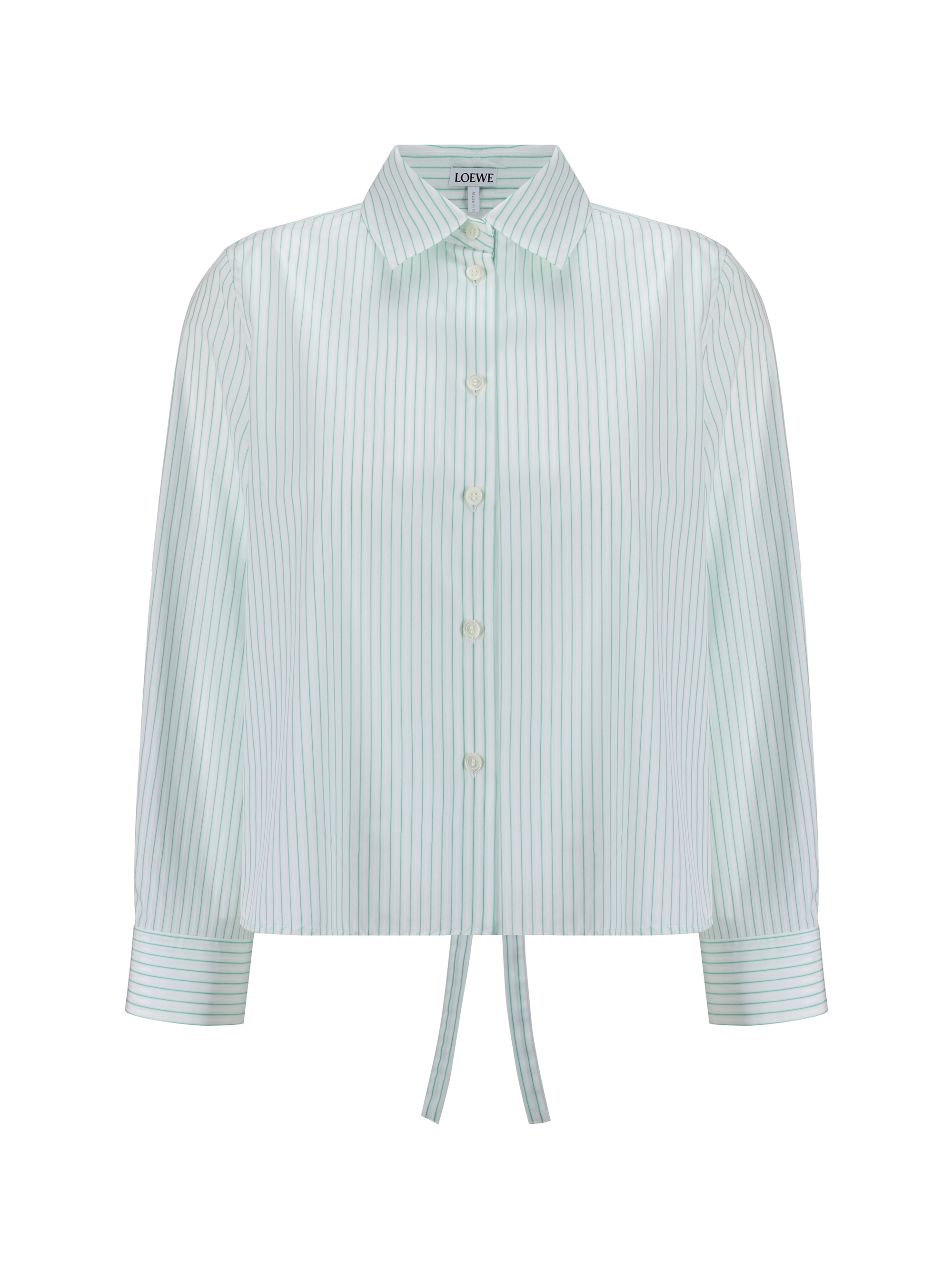 Shop Loewe Trapeze Shirt In Green/white