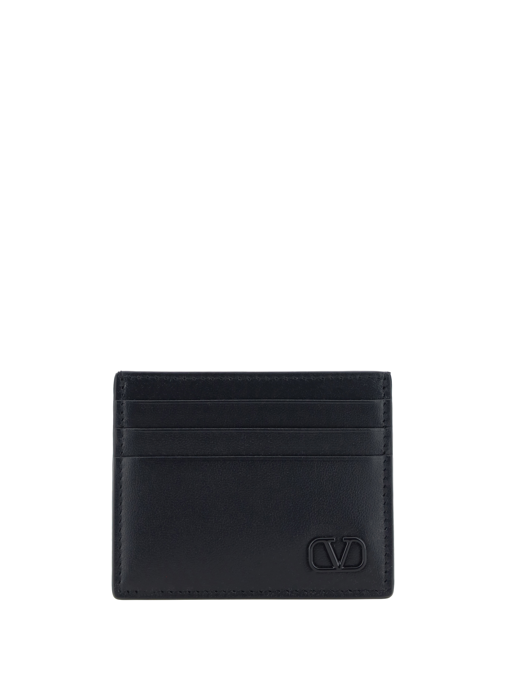 Shop Valentino Garavani Vlogo Card Holder In Nero