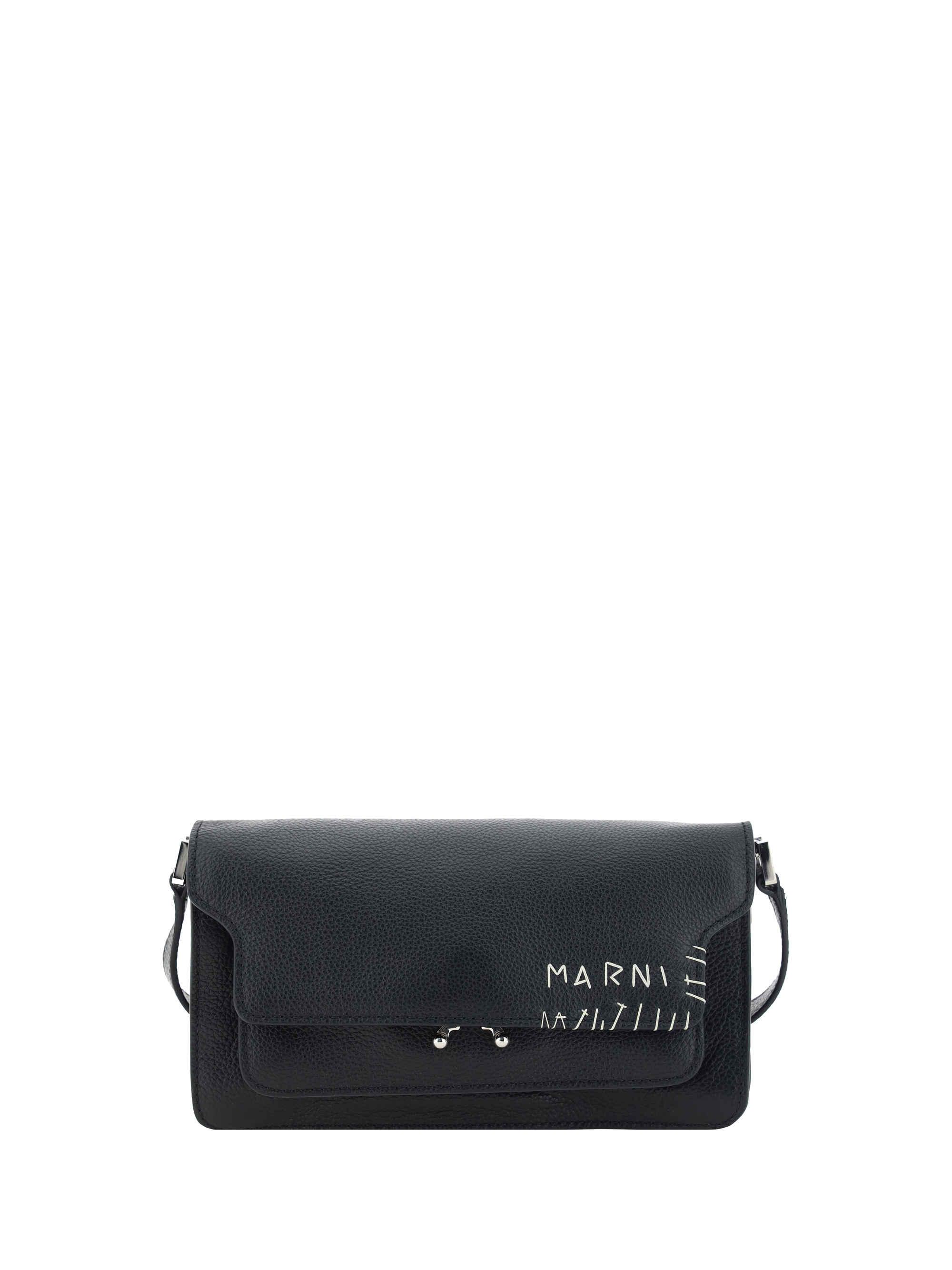 Shop Marni Trunk Shoulder Bag In Black