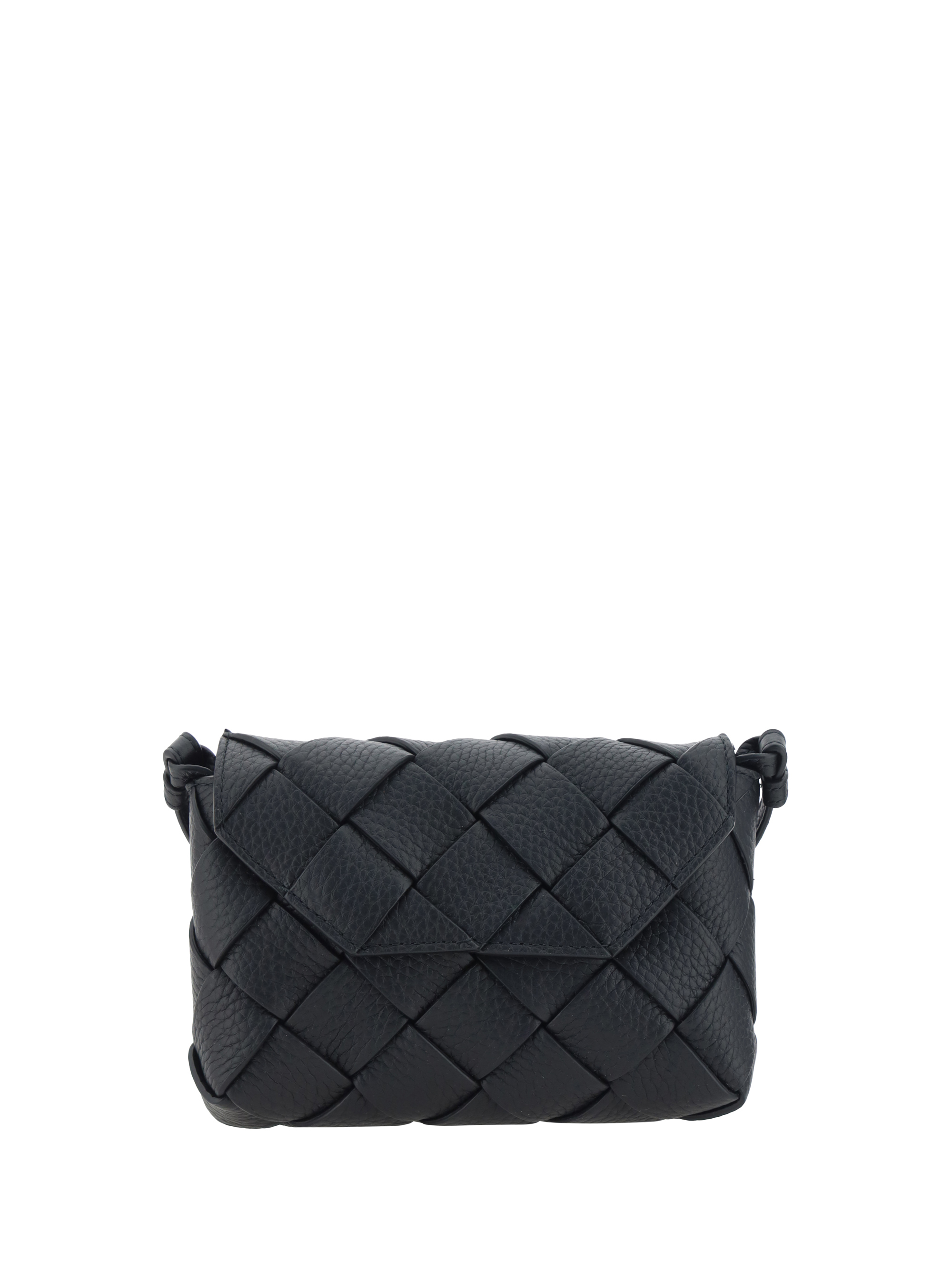 Shop Bottega Veneta Shoulder Bag In Black-silver