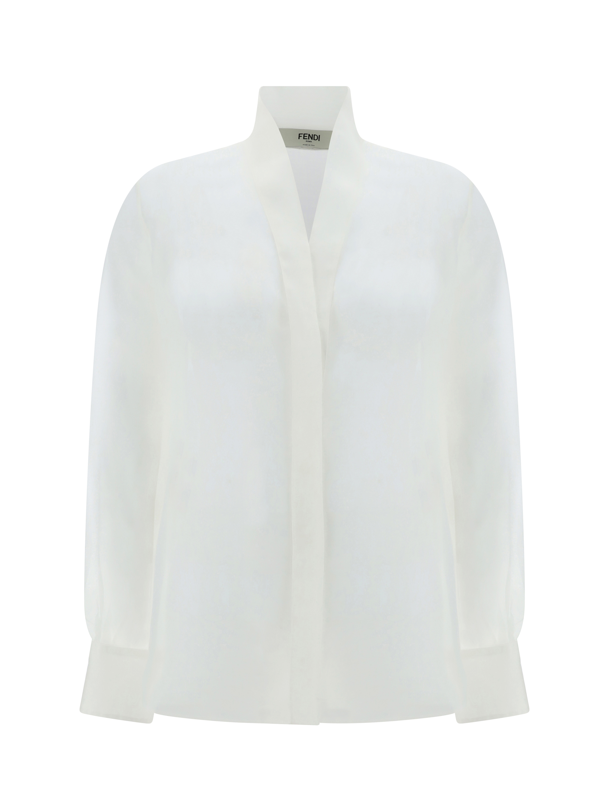 Shop Fendi Shirt In Milk White