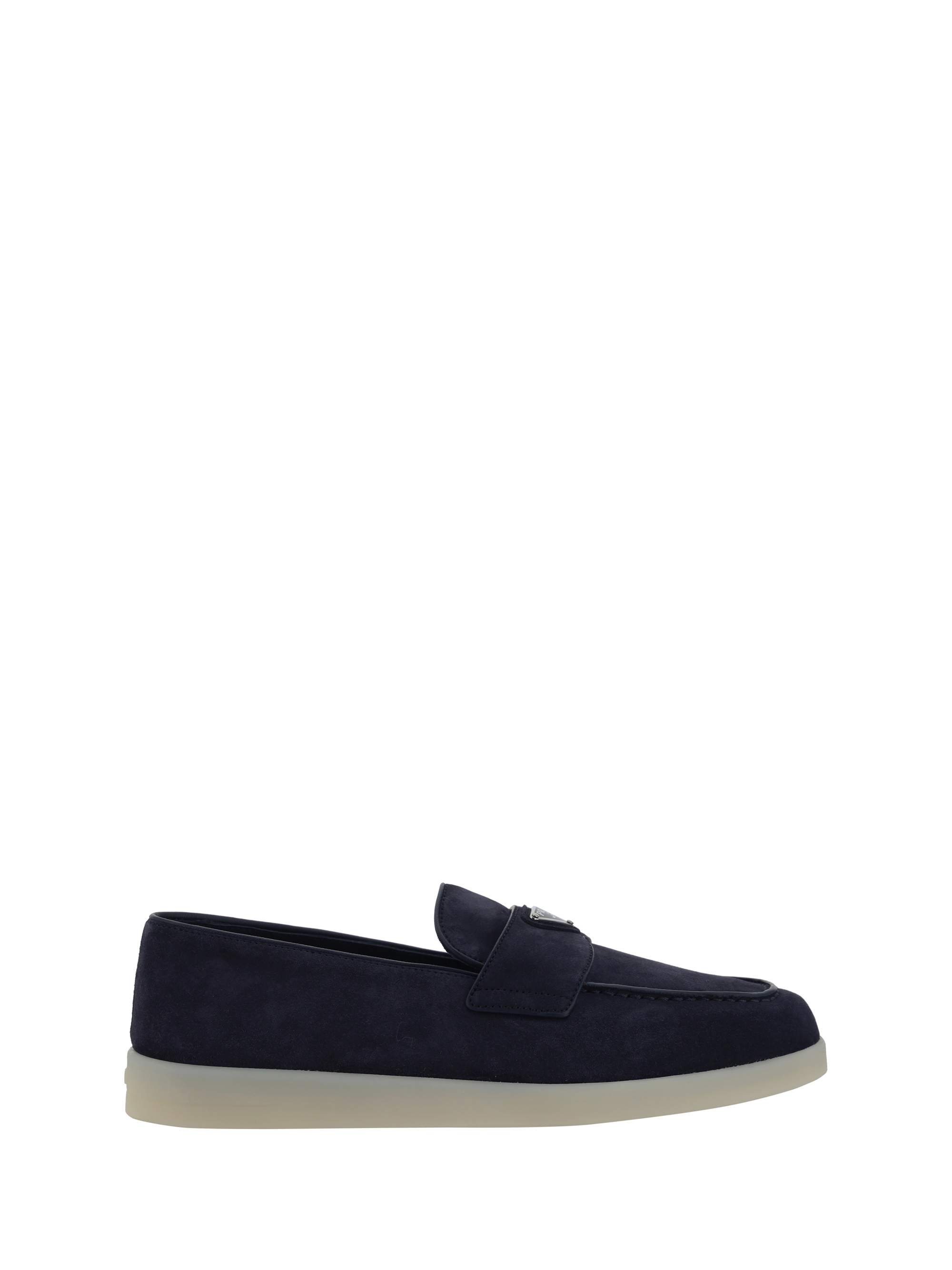 Shop Prada Saint Tropez Loafers In Bleu