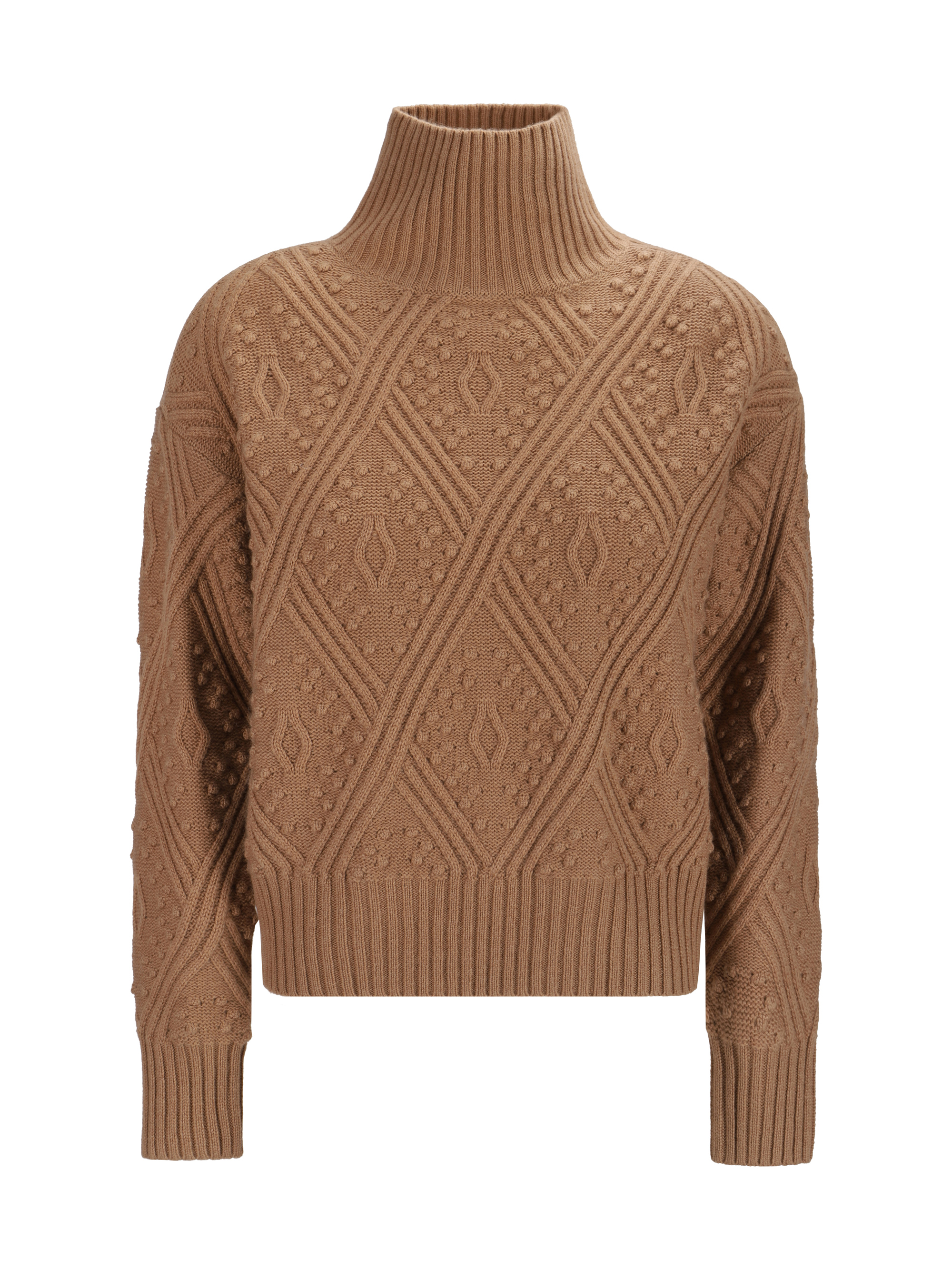 Shop Max Mara Turtleneck Sweater In Cammello