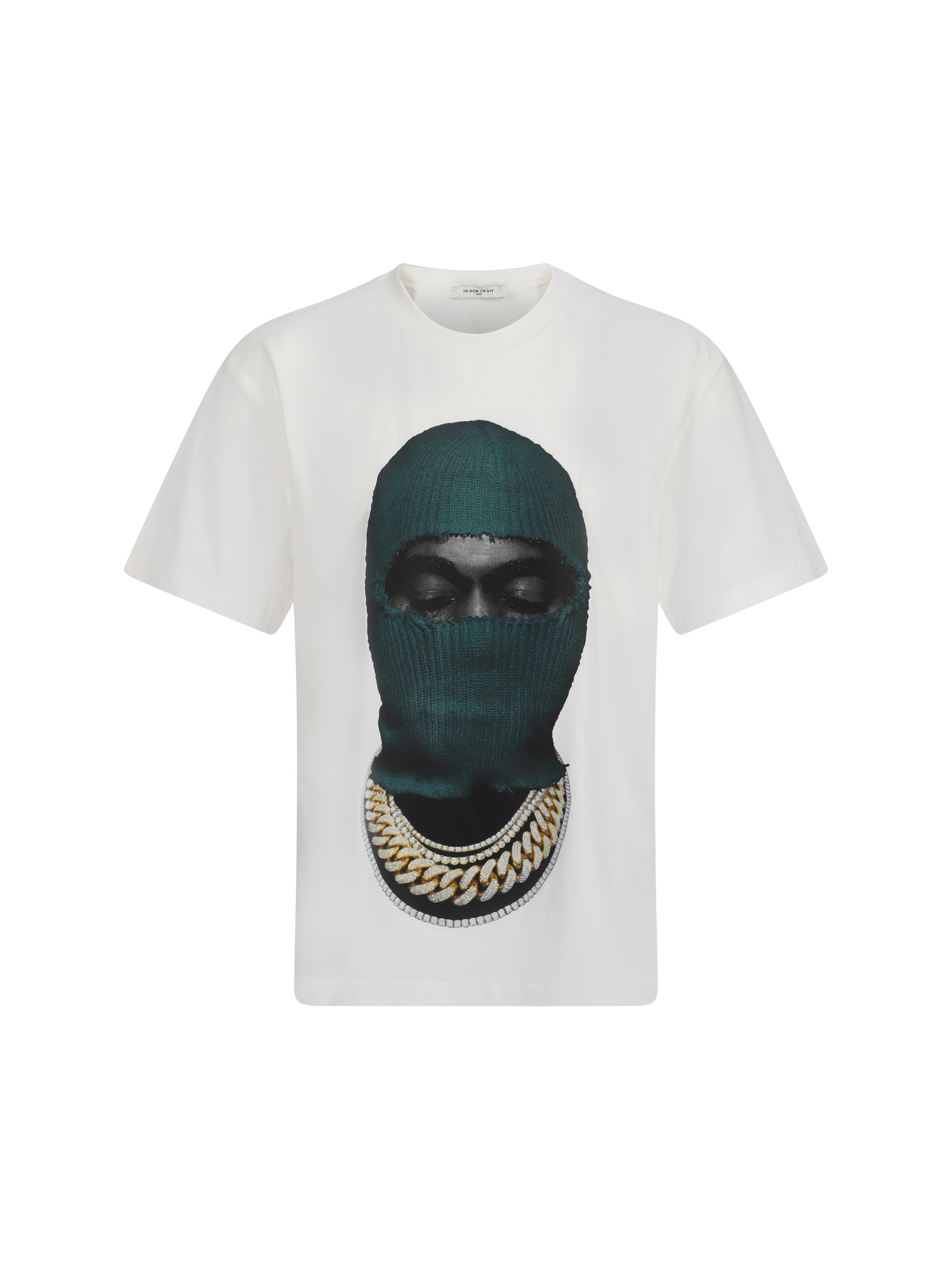 Shop Ih Nom Uh Nit T-shirt Mask20 Green T-shirt In Off White