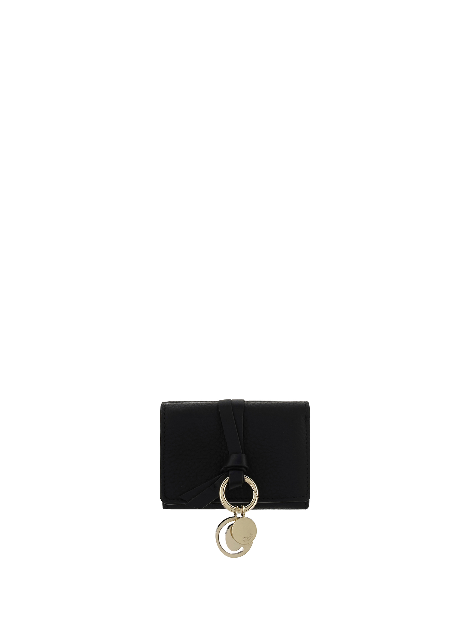 Shop Chloé Alphabet Wallet In Black