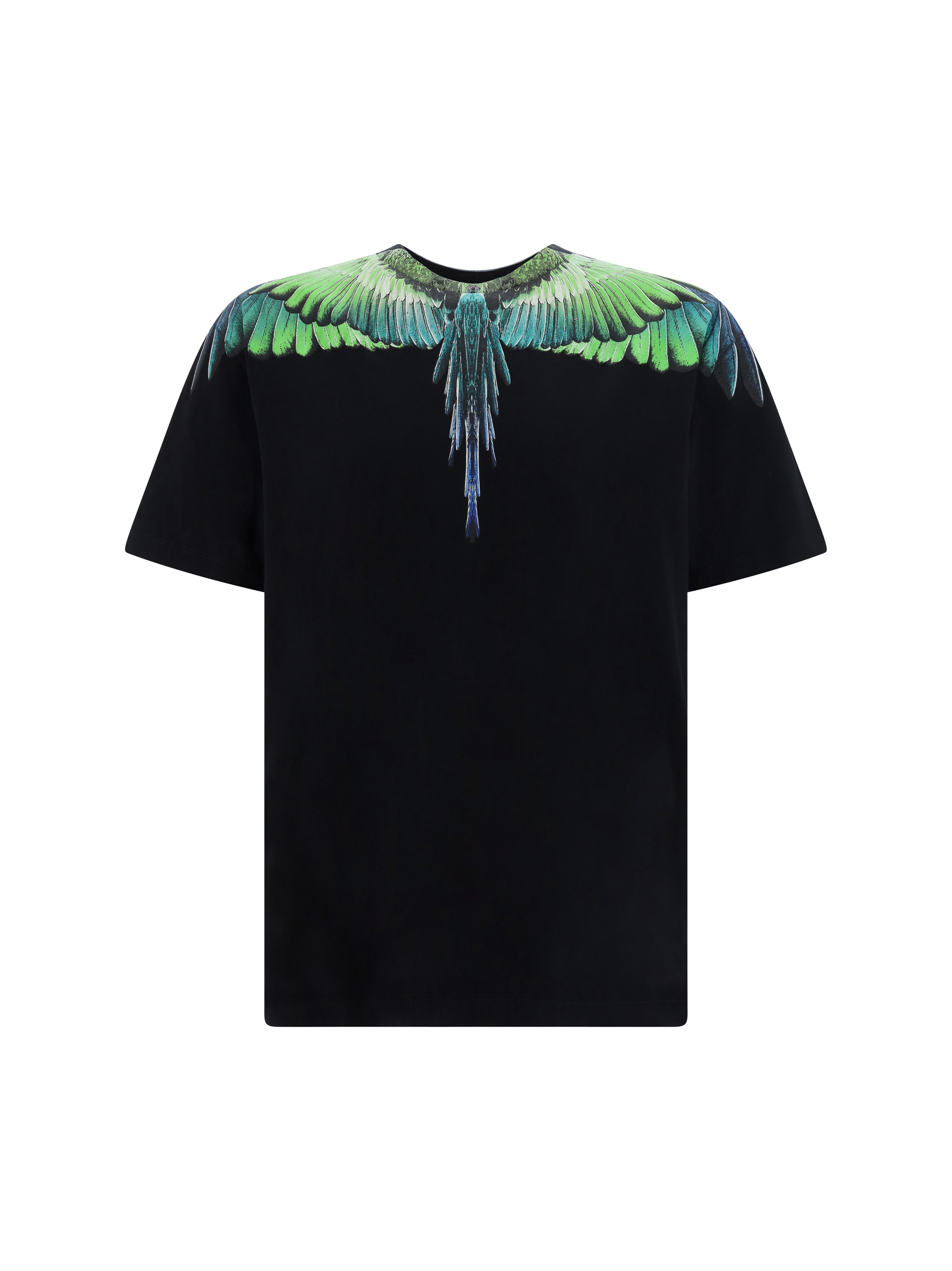 Marcelo Burlon County Of Milan Icon Wings T-shirt In Black Light Green